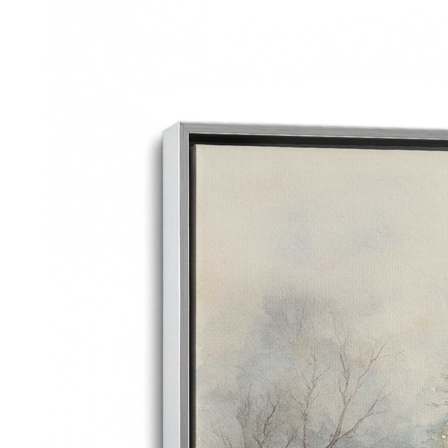 [Color:Polished Chrome], Picture of art in a Polished Chrome frame at an angle