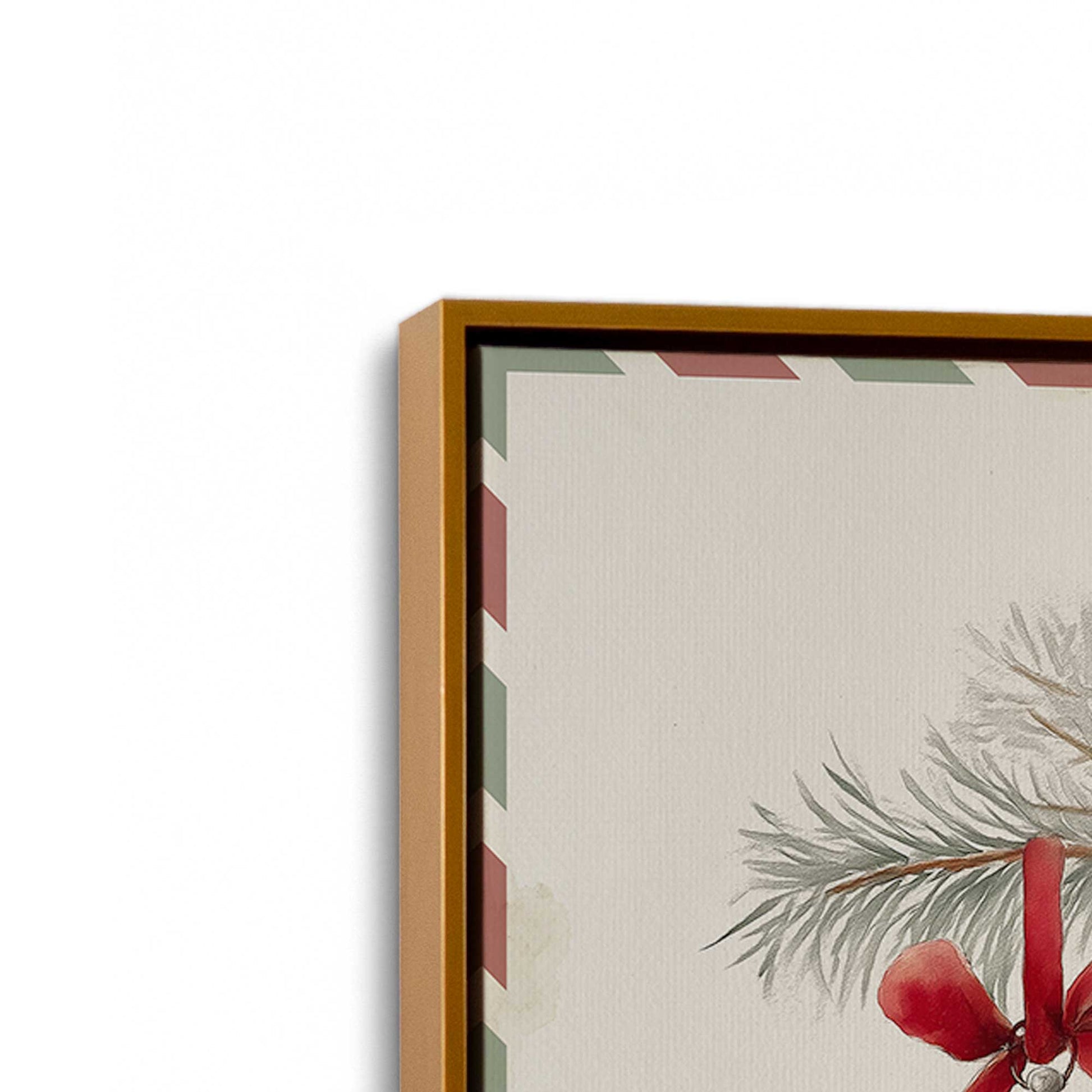 [Color:Polished Gold], Picture of art in a Polished Gold frame at an angle