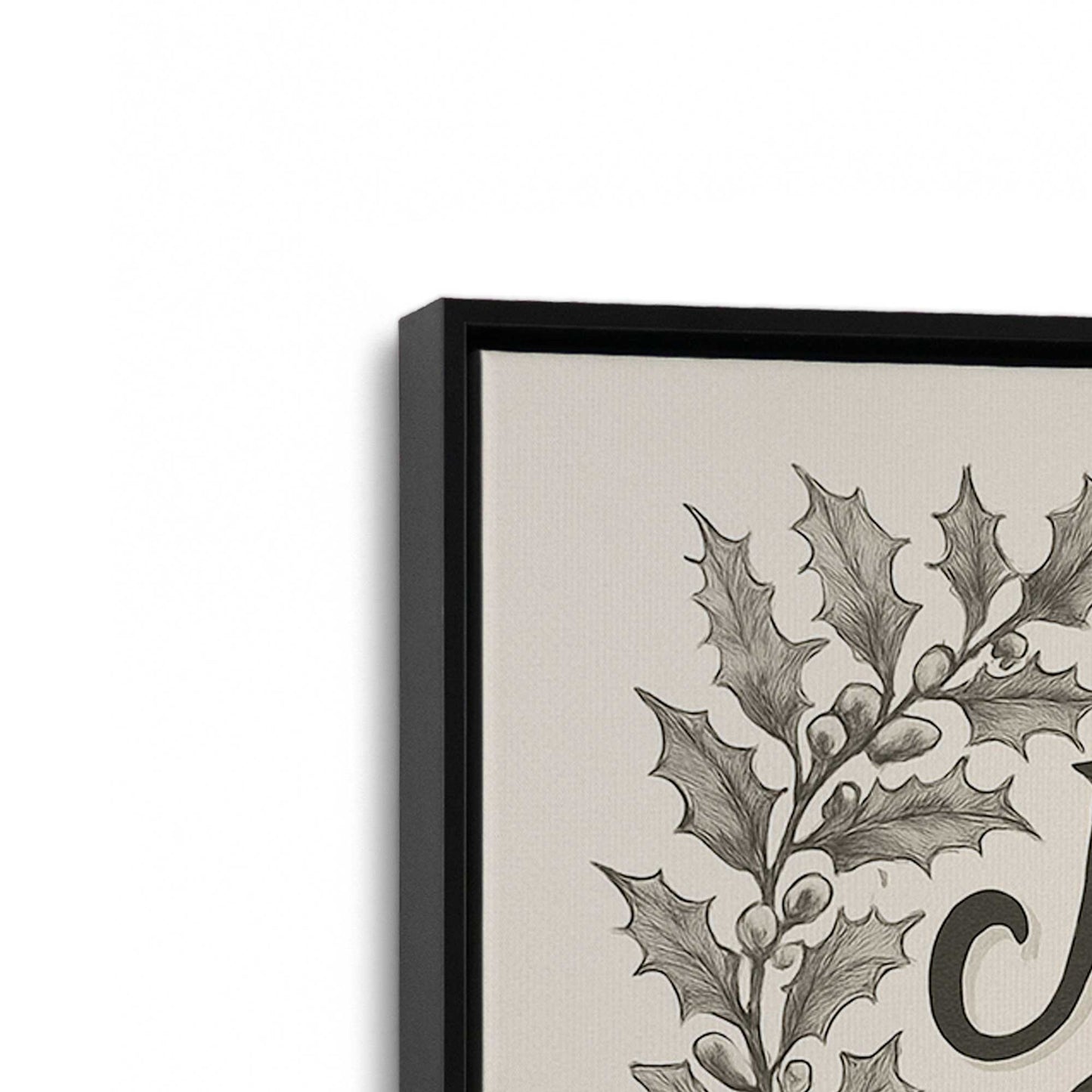 [Color:Satin Black], Picture of art in a Satin Black frame at an angle