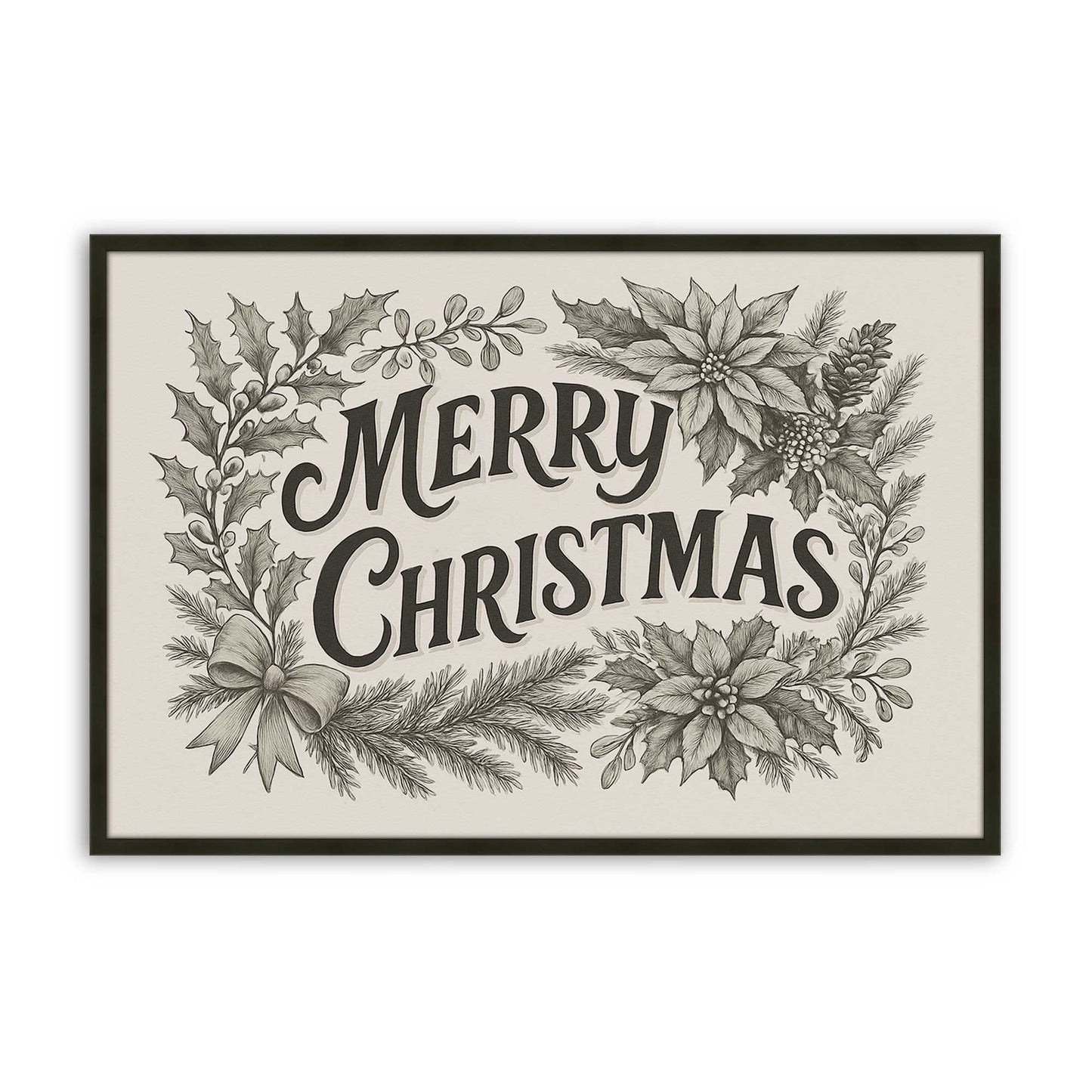 [Color:Satin Black], Picture of art in a Satin Black frame