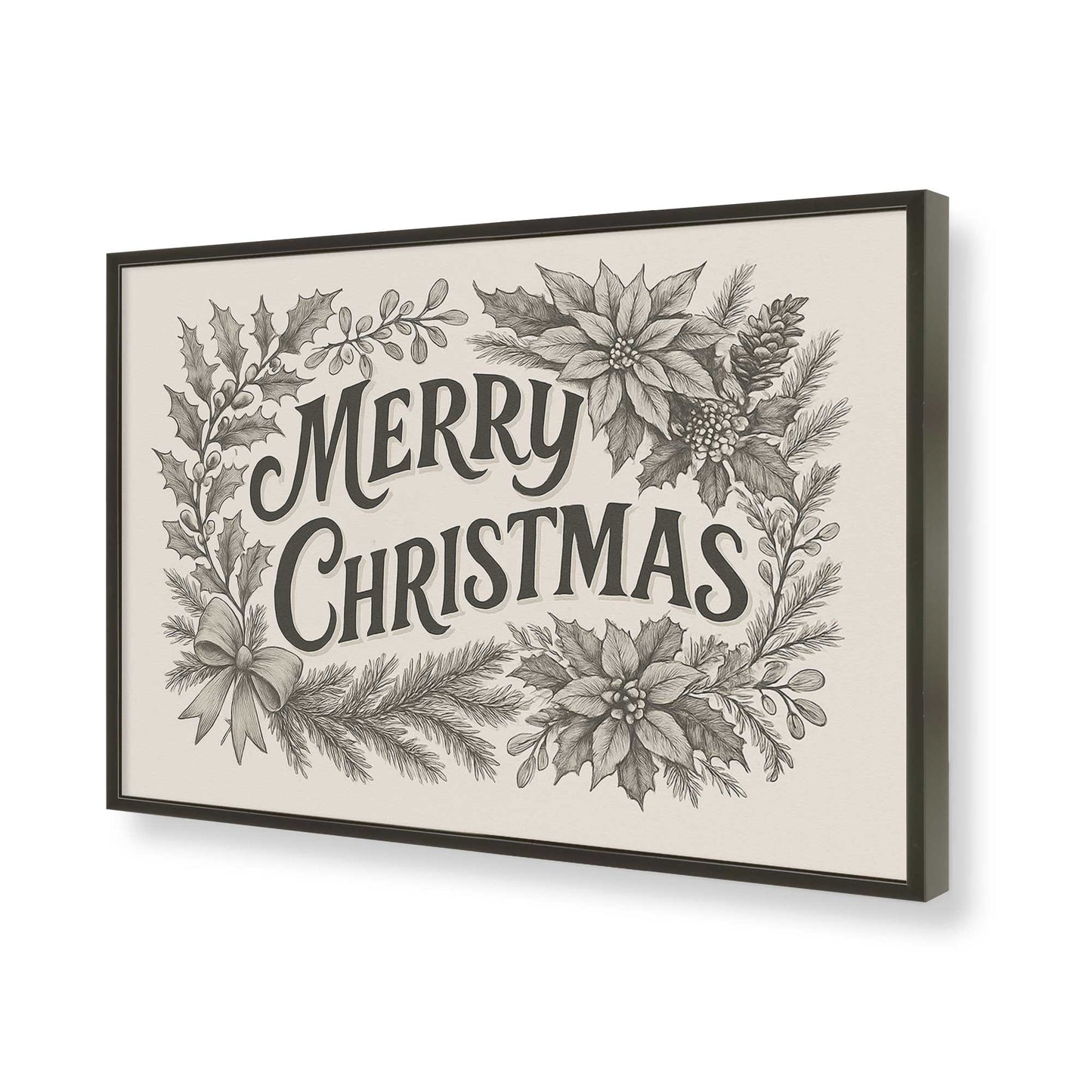 [Color:Satin Black], Picture of art in a Satin Black frame of the corner