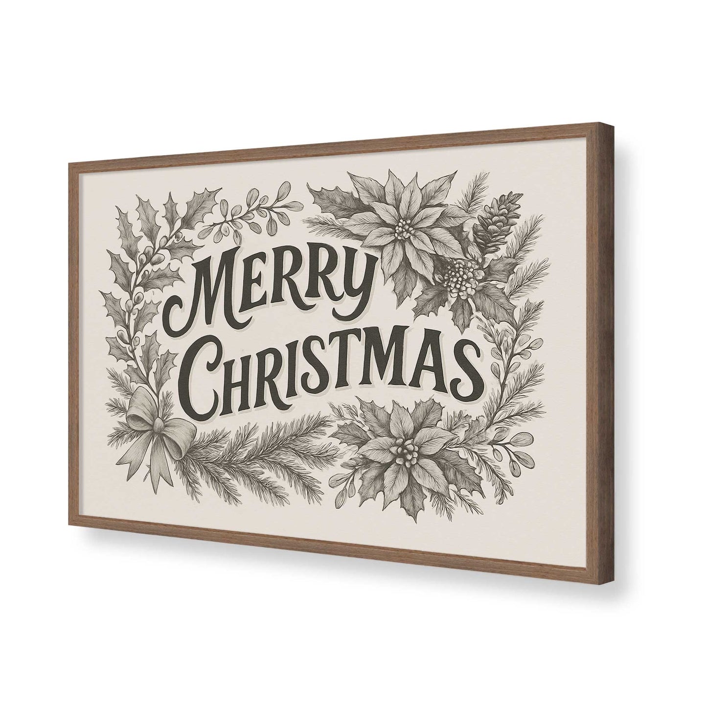 [Color:Walnut], Picture of art in a Walnut frame of the corner