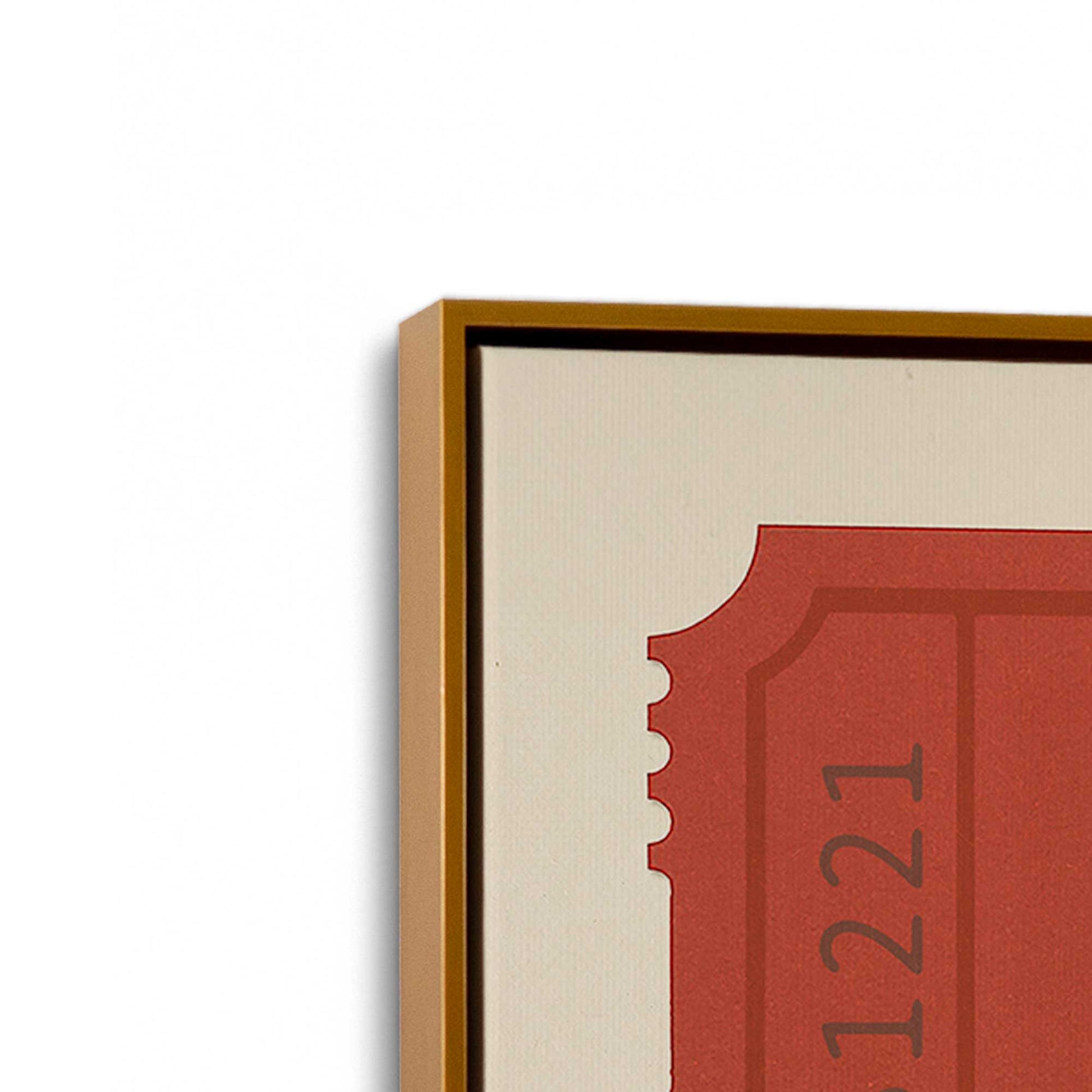 [Color:Polished Gold], Picture of art in a Polished Gold frame at an angle