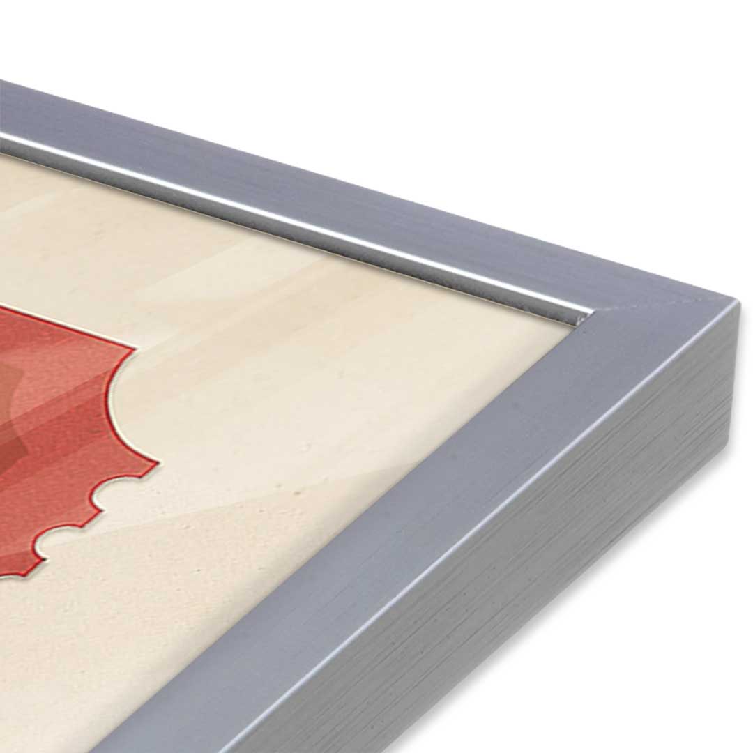 [Color:Polished Chrome], Picture of art in a Polished Chrome frame at an angle