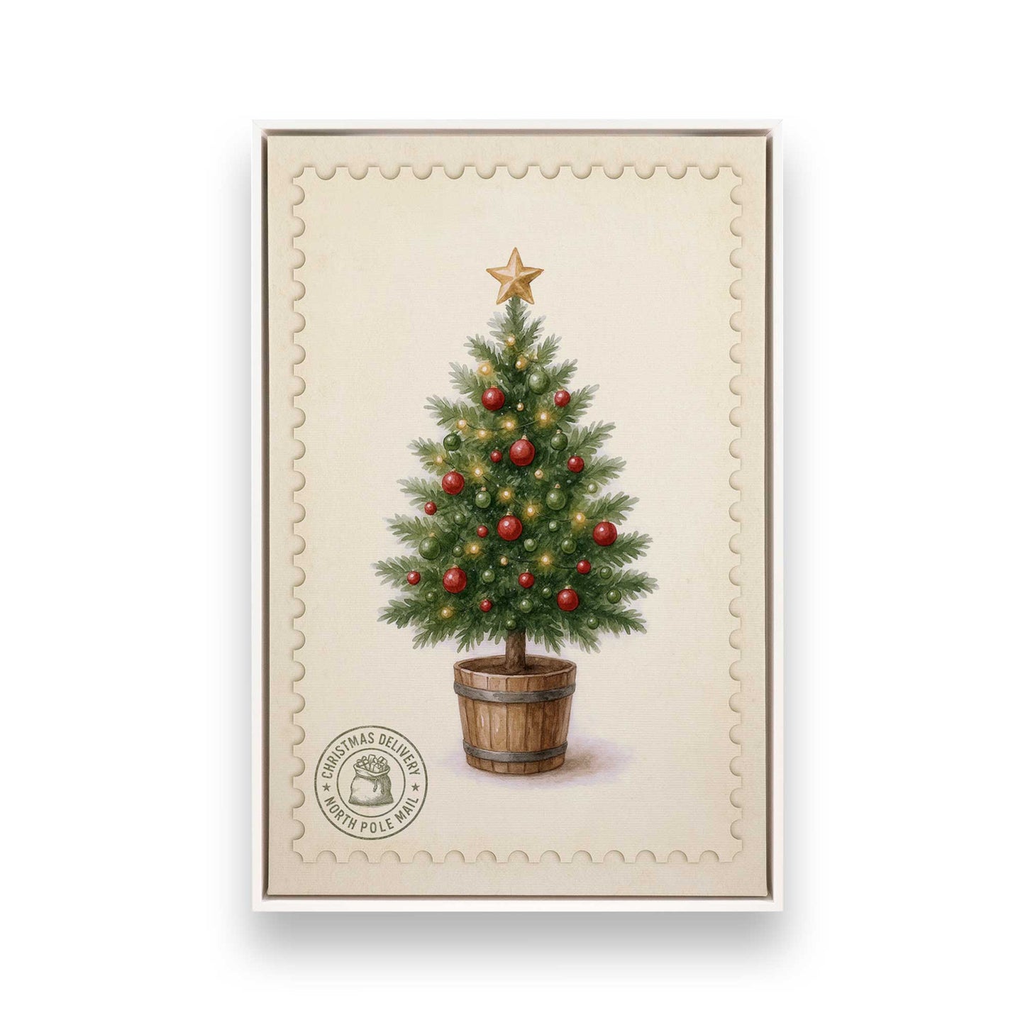 [Color:Opaque White], Picture of art in a White frame