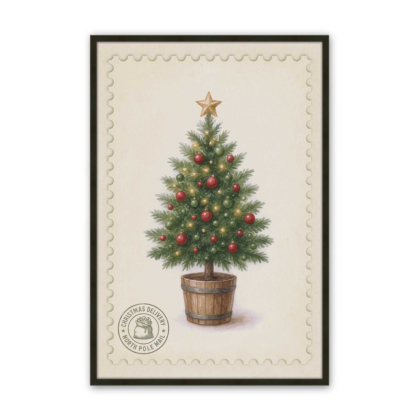 [Color:Satin Black], Picture of art in a Satin Black frame