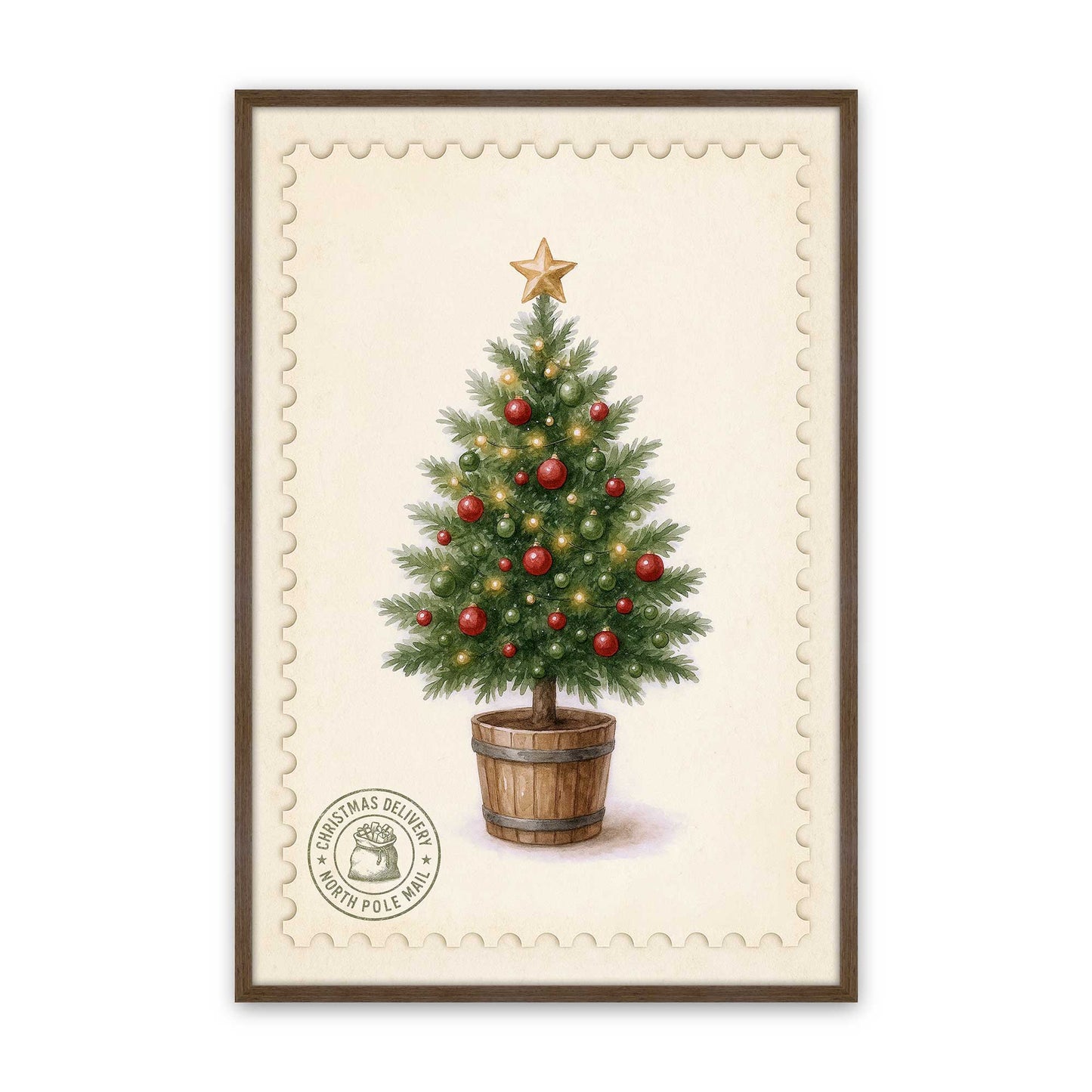 [Color:Walnut], Picture of art in a Walnut frame