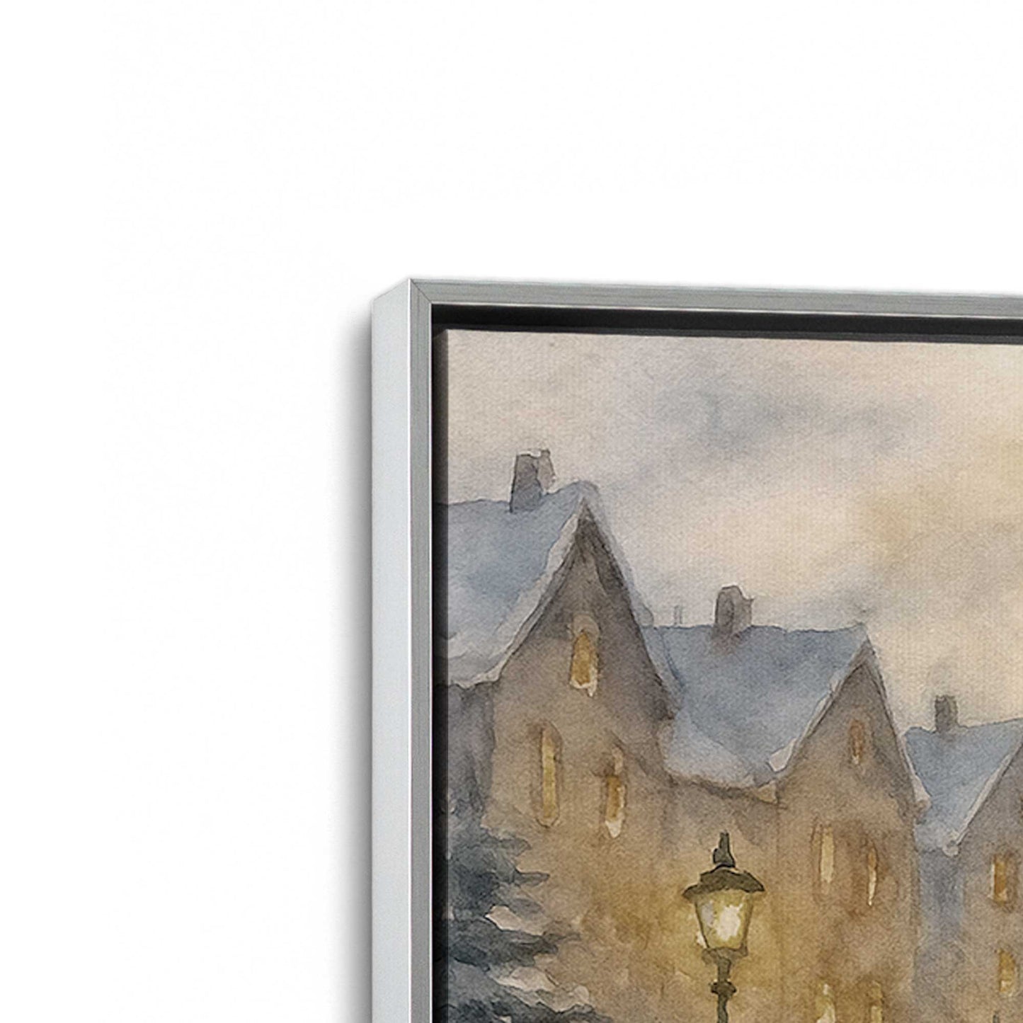 [Color:Polished Chrome], Picture of art in a Polished Chrome frame at an angle