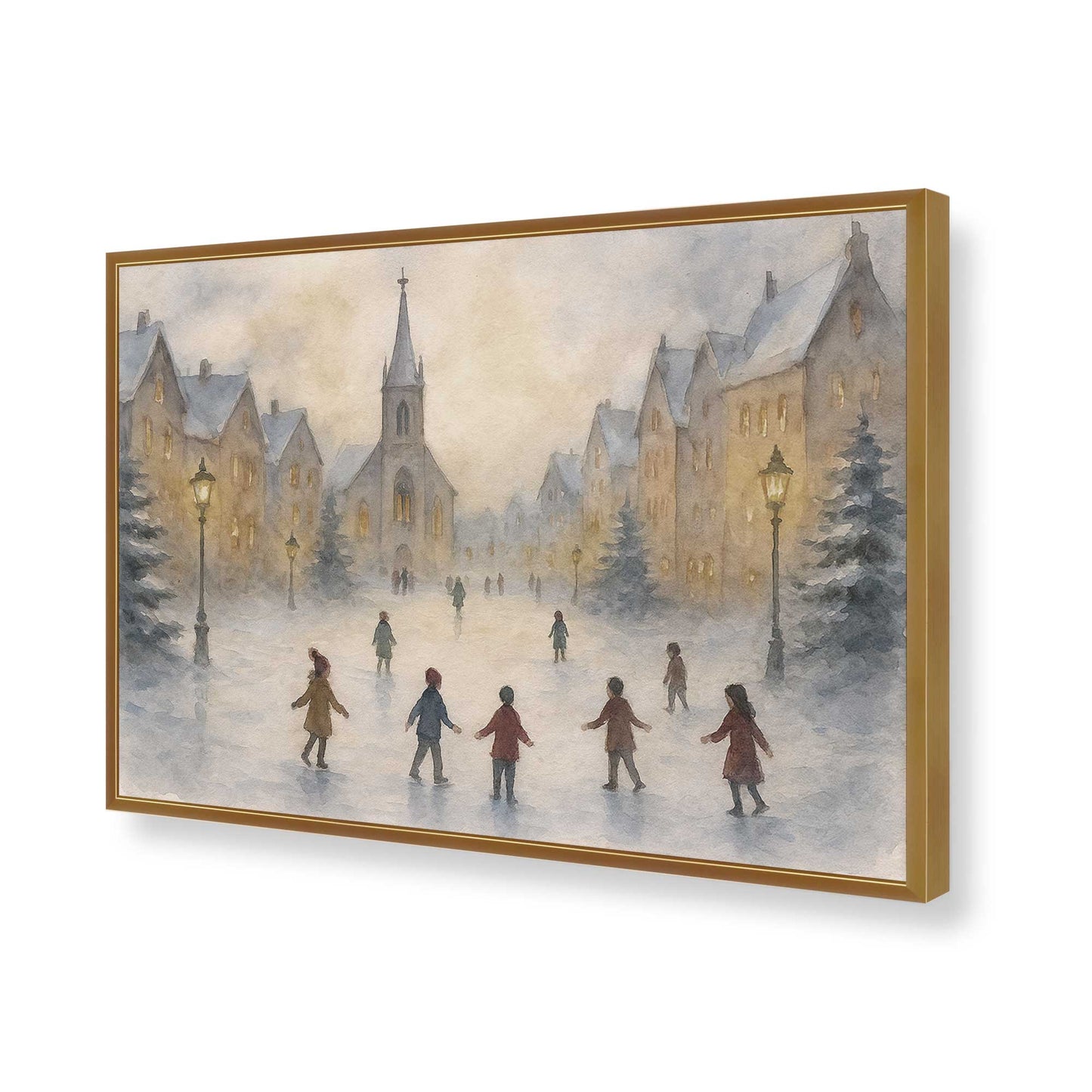 [Color:Polished Gold], Picture of art in a Polished Gold frame of the corner