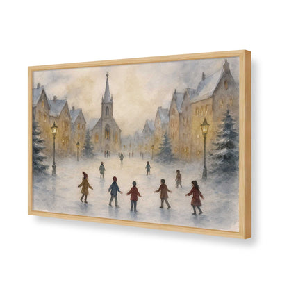 [Color:American Maple], Picture of art in a American Maple frame of the corner