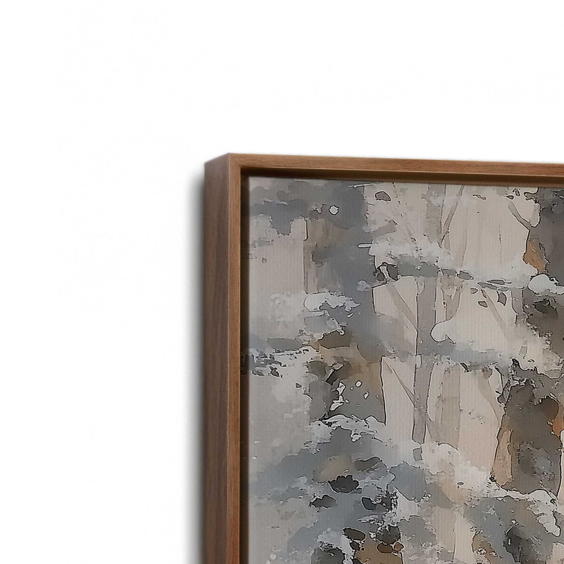 [Color:Walnut], Picture of art in a Walnut frame at an angle
