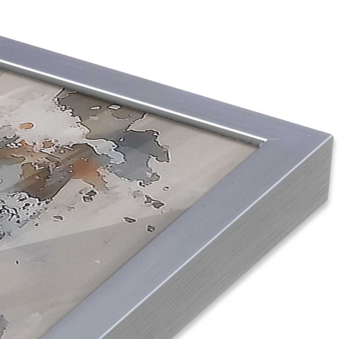 [Color:Polished Chrome], Picture of art in a Polished Chrome frame at an angle