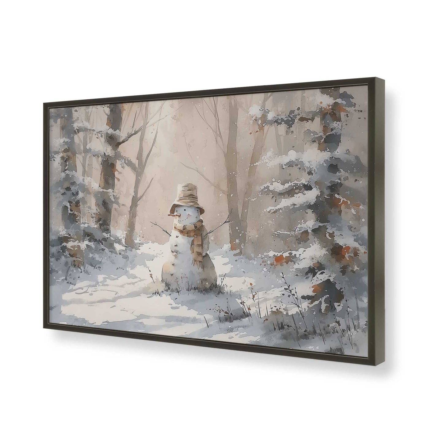 [Color:Satin Black], Picture of art in a Satin Black frame of the corner