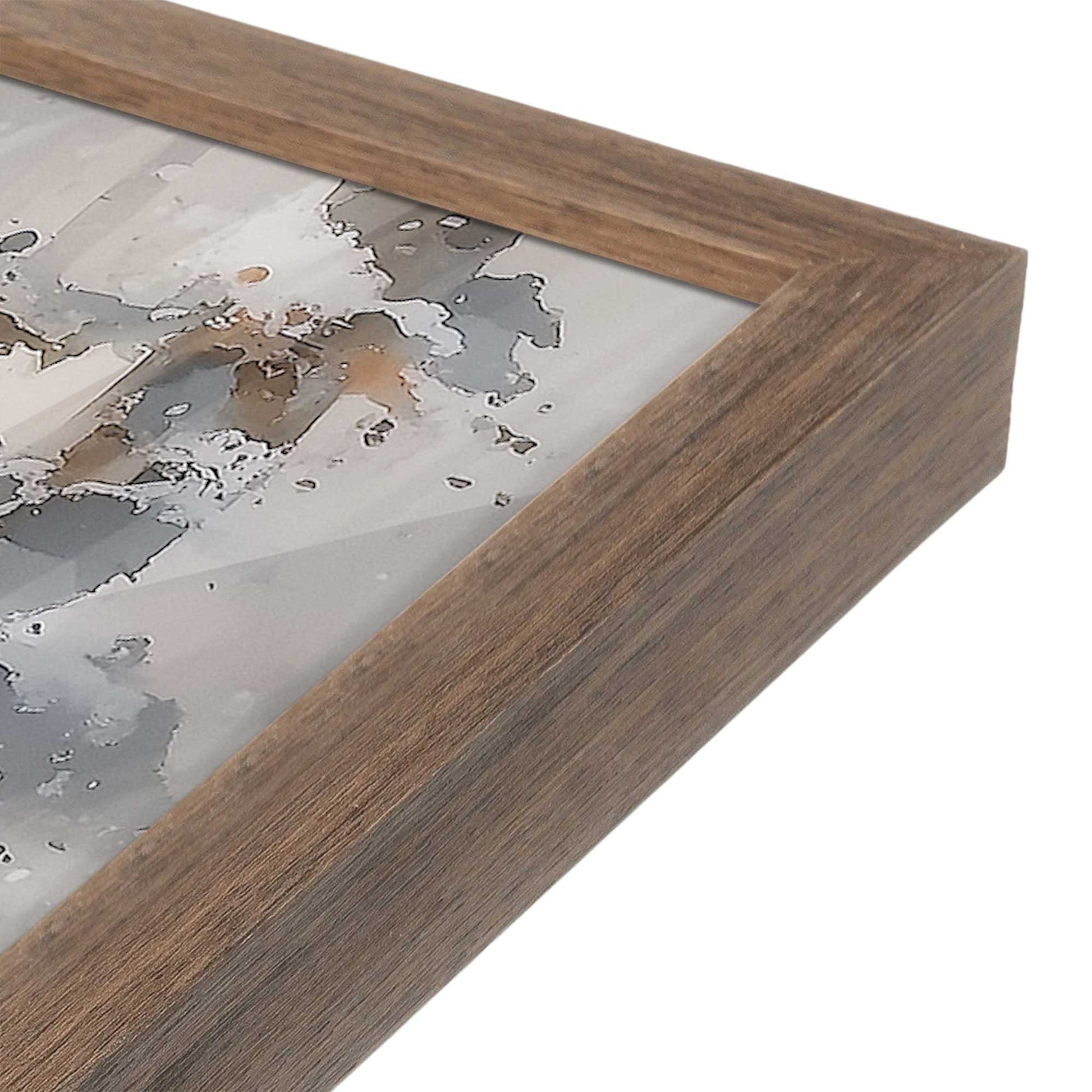 [Color:Walnut], Picture of art in a Walnut frame at an angle