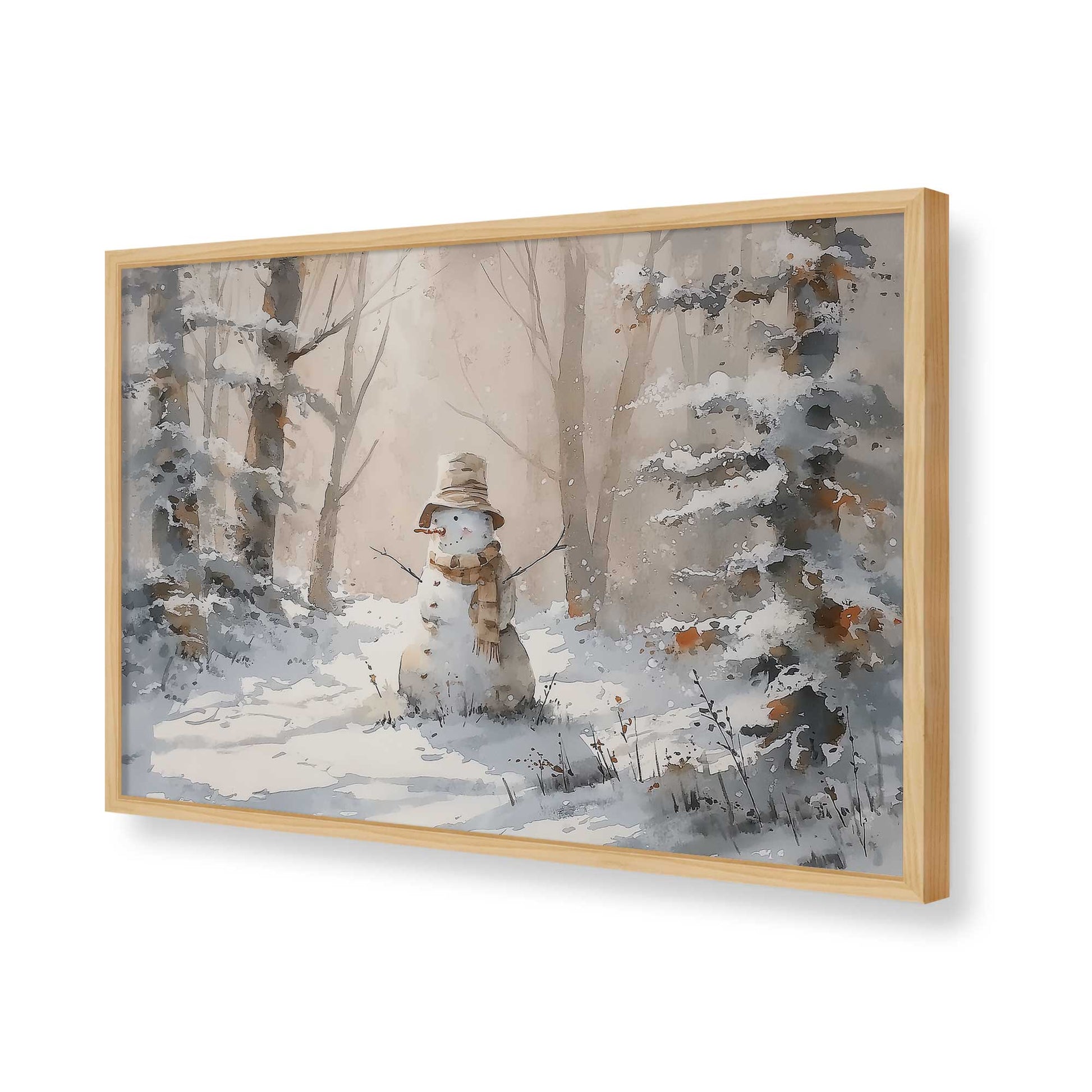 [Color:American Maple], Picture of art in a American Maple frame of the corner