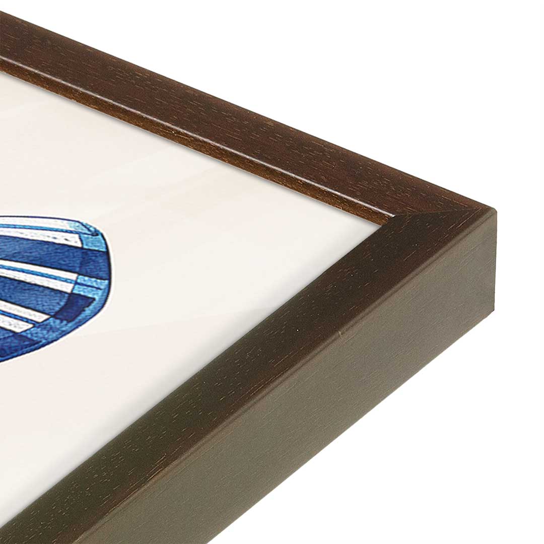 [Color:Brown], Picture of art in a Brown frame at an angle