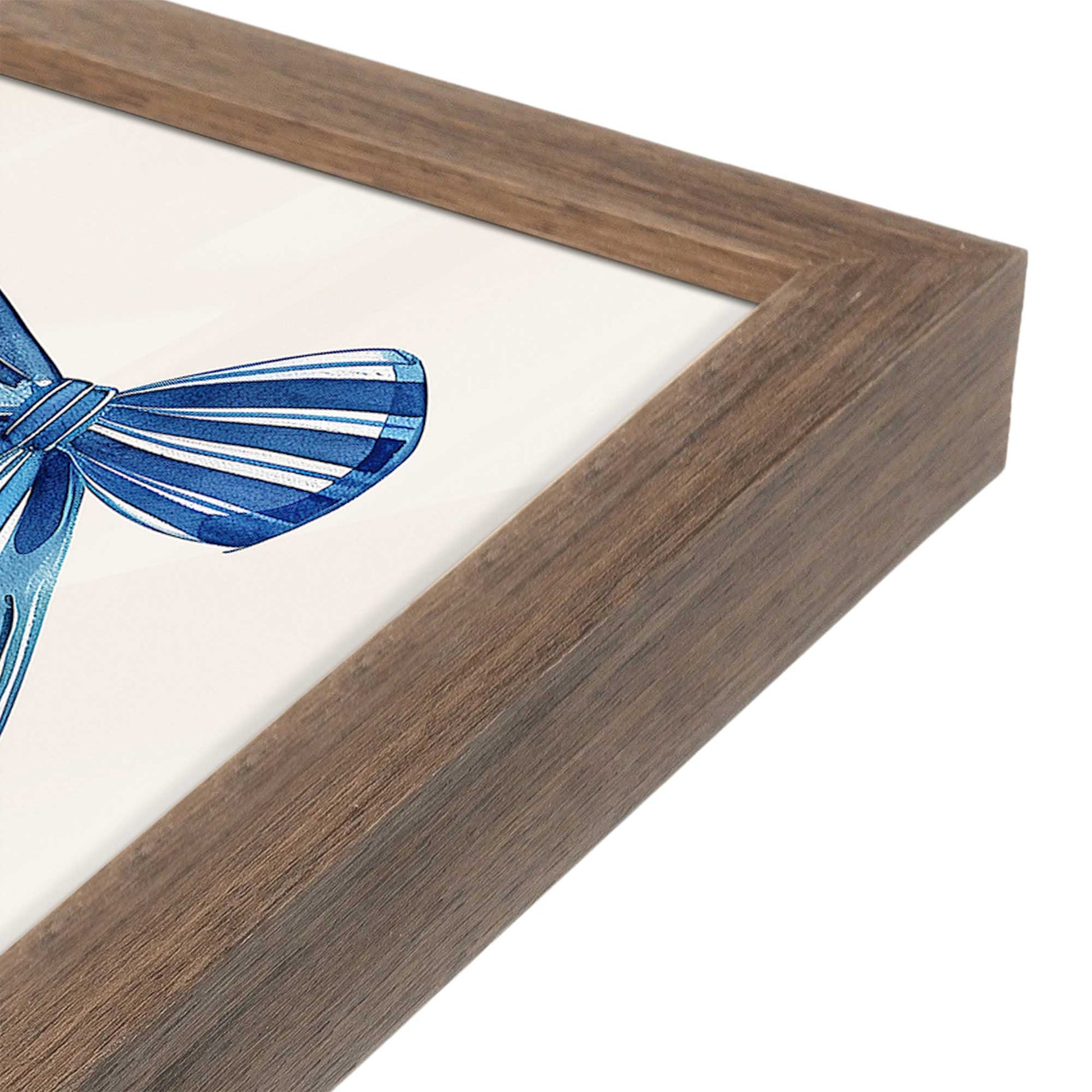 [Color:Walnut], Picture of art in a Walnut frame at an angle