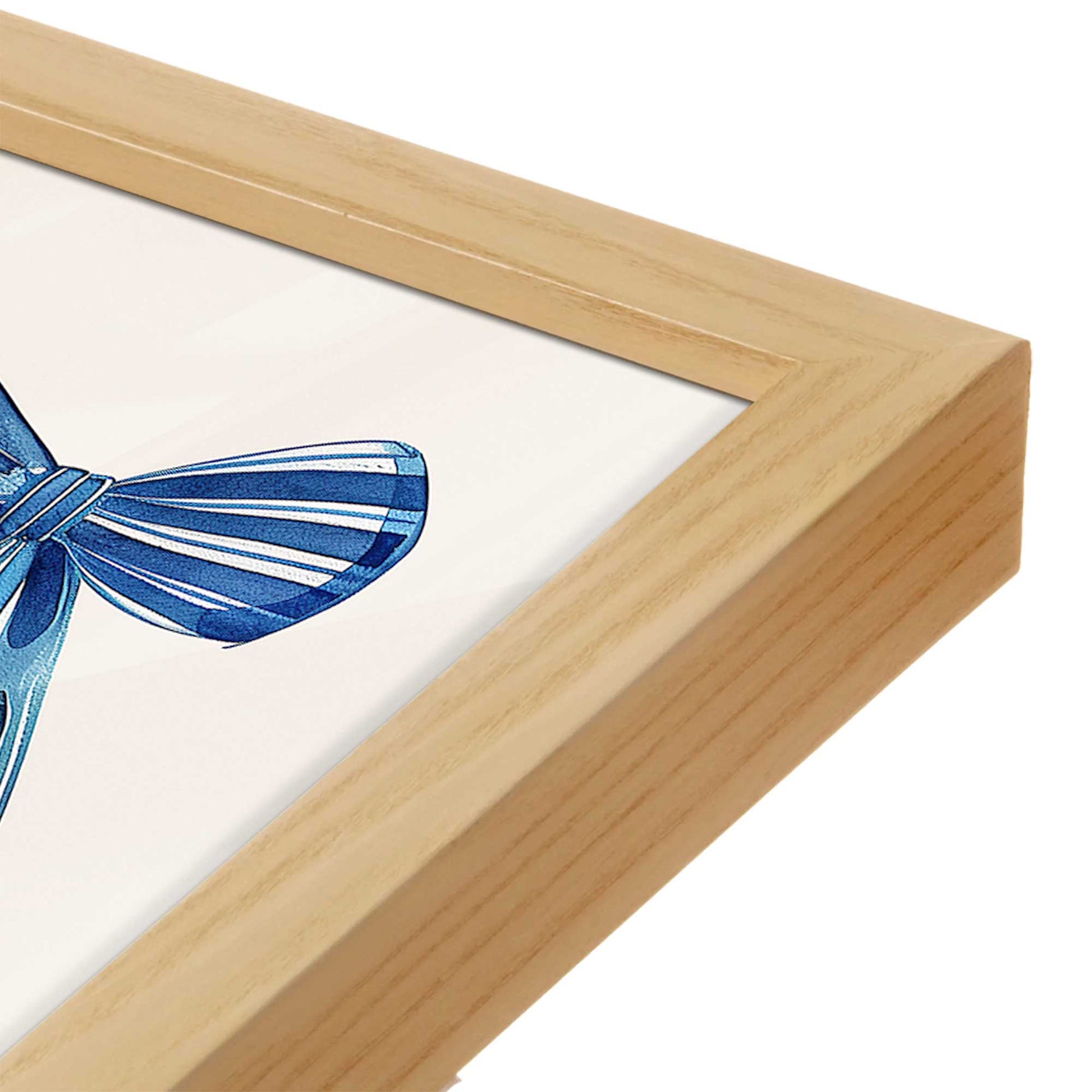 [Color:American Maple], Picture of art in a American Maple frame at an angle