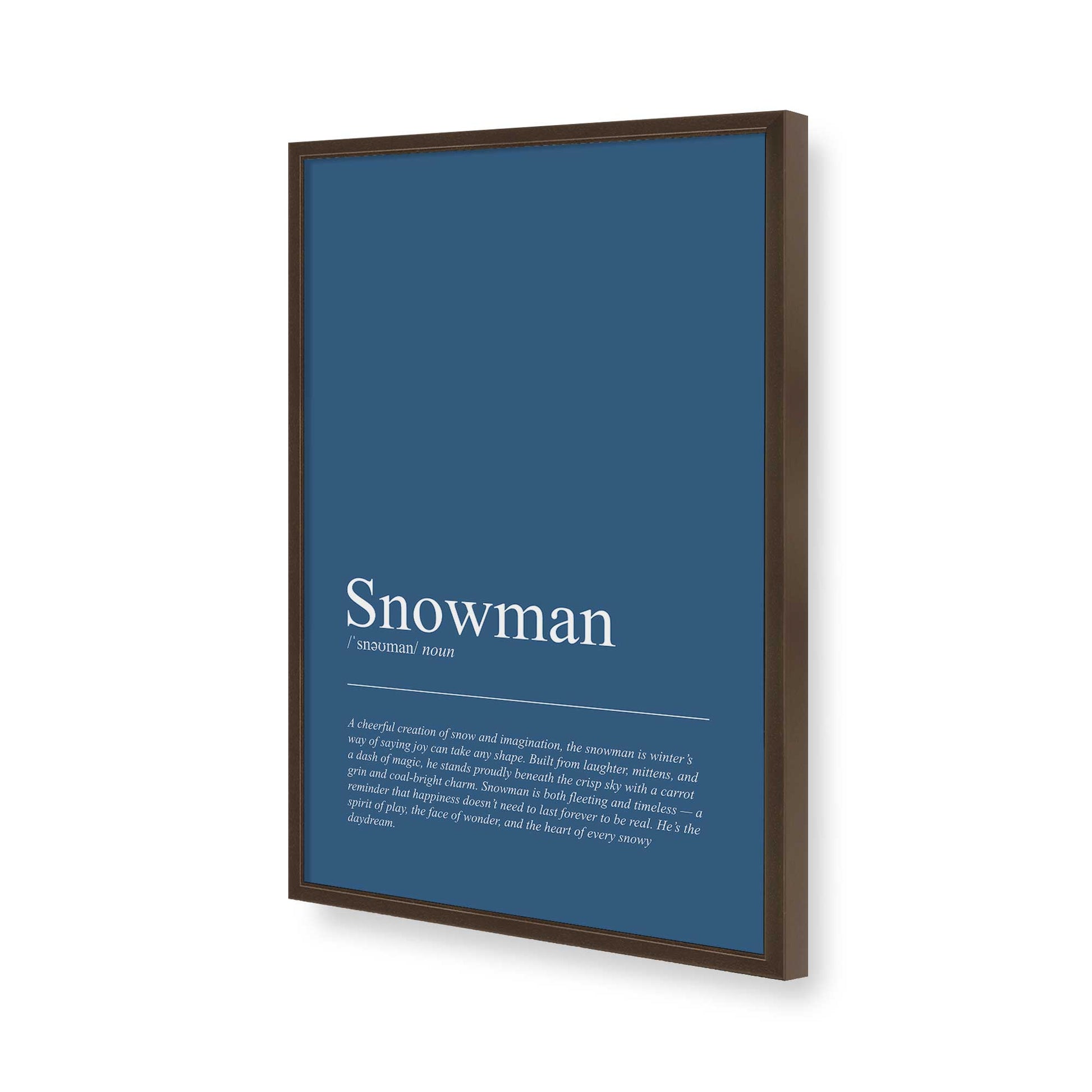 [Color:Brown], Picture of art in a Brown frame of the corner