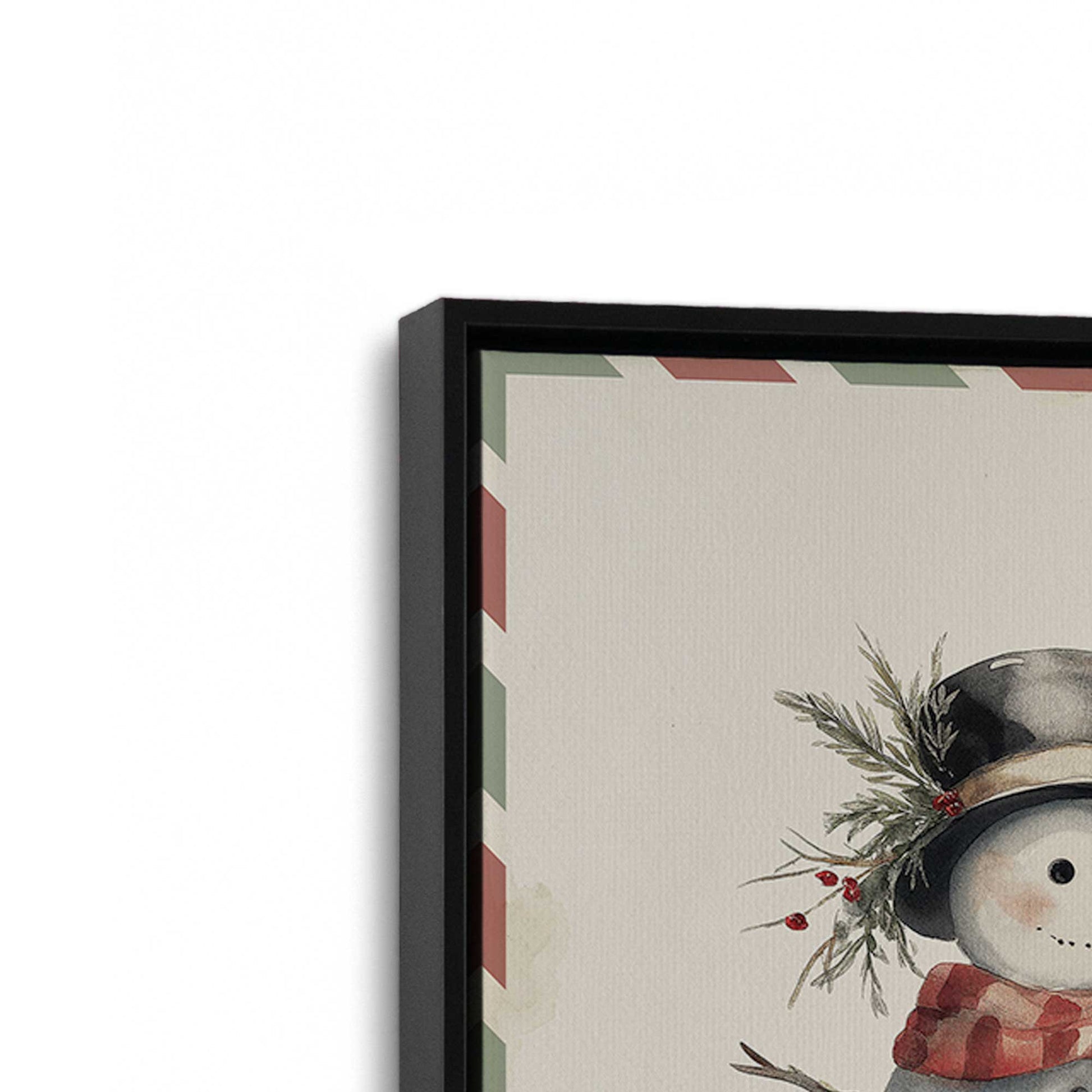 [Color:Satin Black], Picture of art in a Satin Black frame at an angle