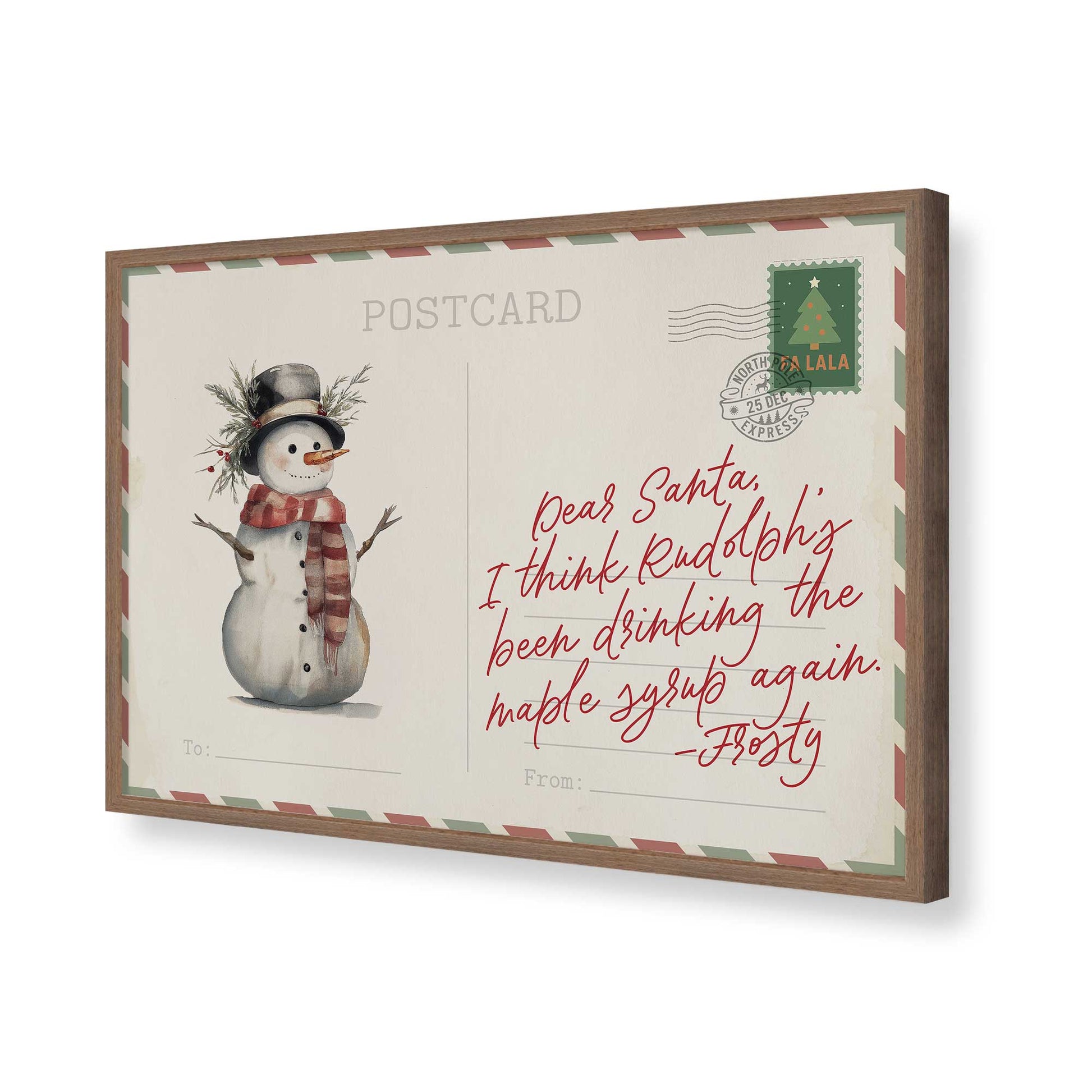 [Color:Walnut], Picture of art in a Walnut frame of the corner