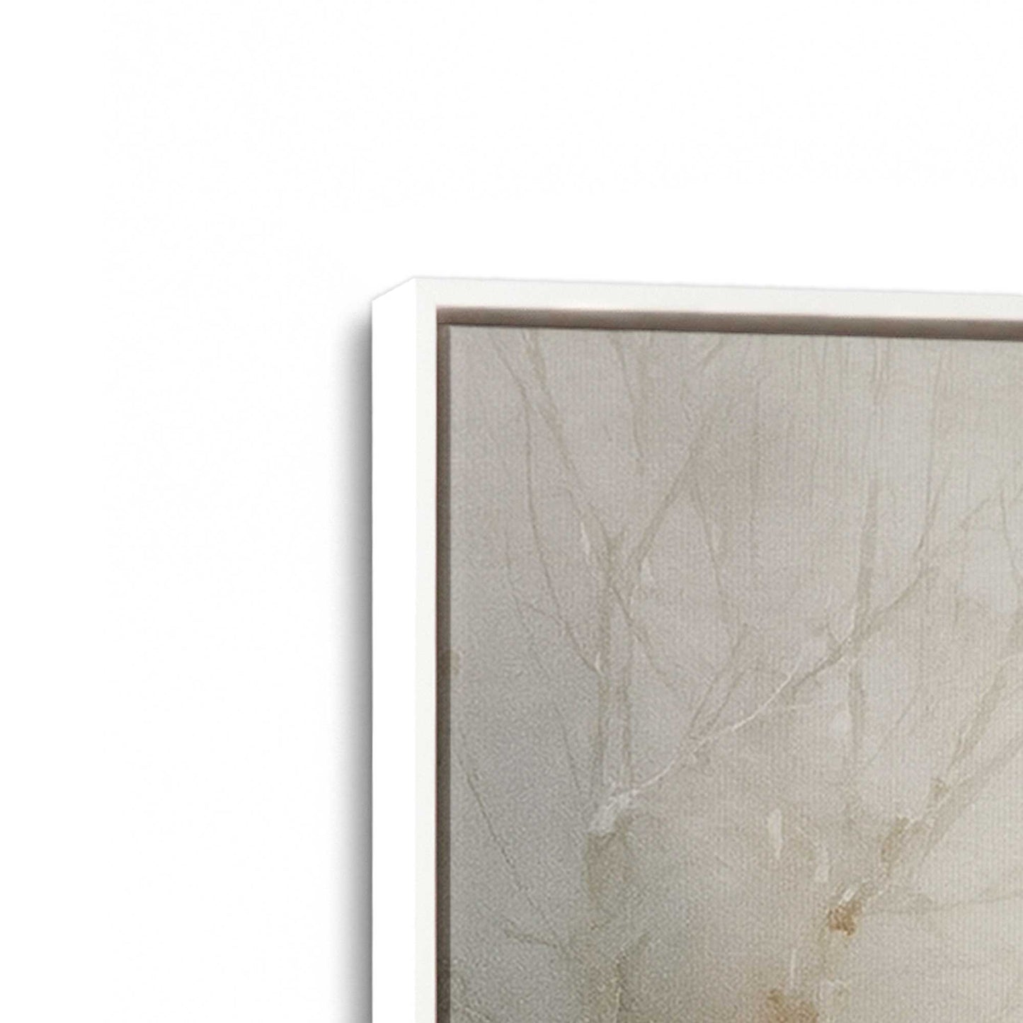 [Color:Opaque White], Picture of art in a White frame at an angle