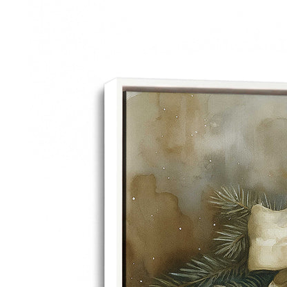 [Color:Opaque White], Picture of art in a White frame at an angle
