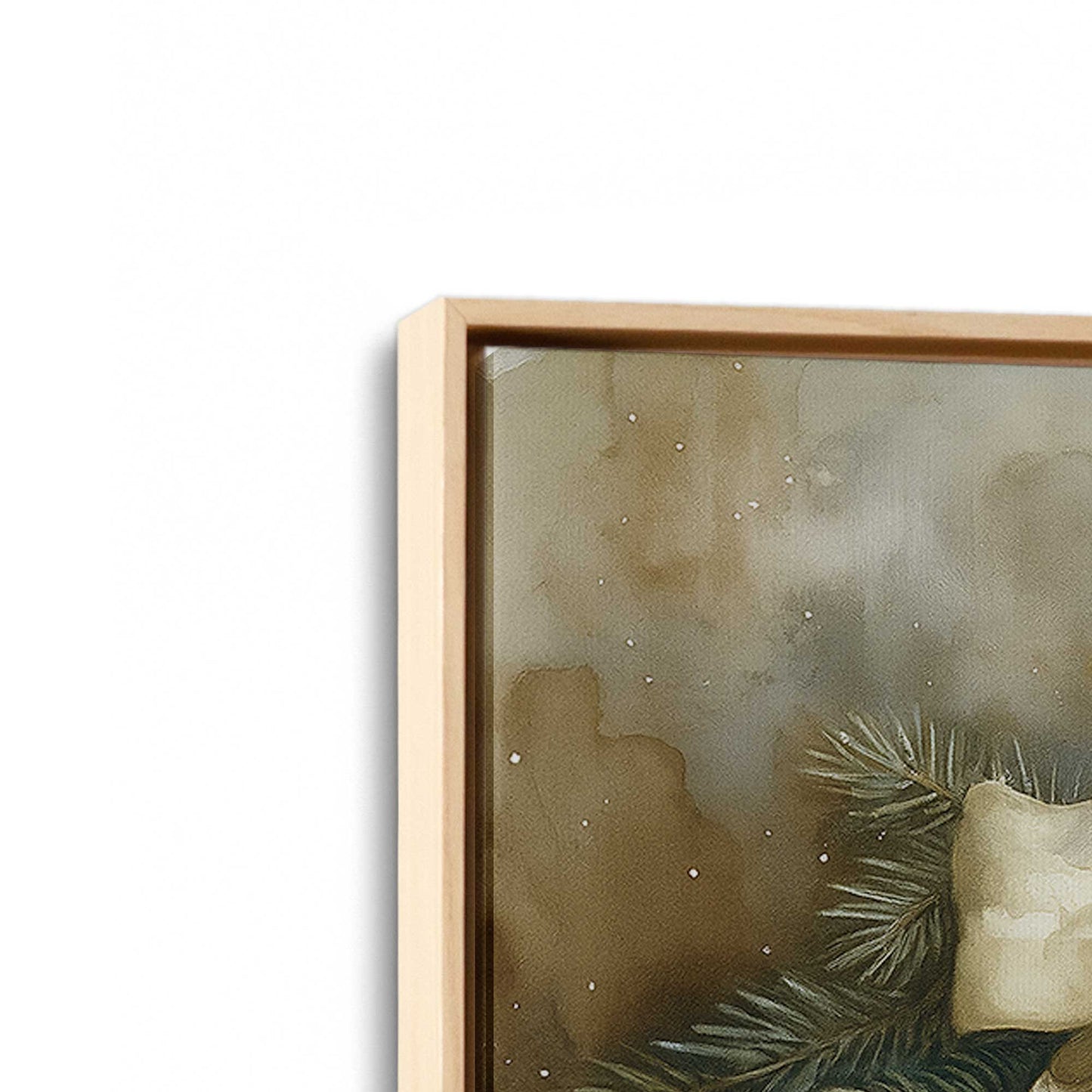 [Color:American Maple], Picture of art in a American Maple frame at an angle