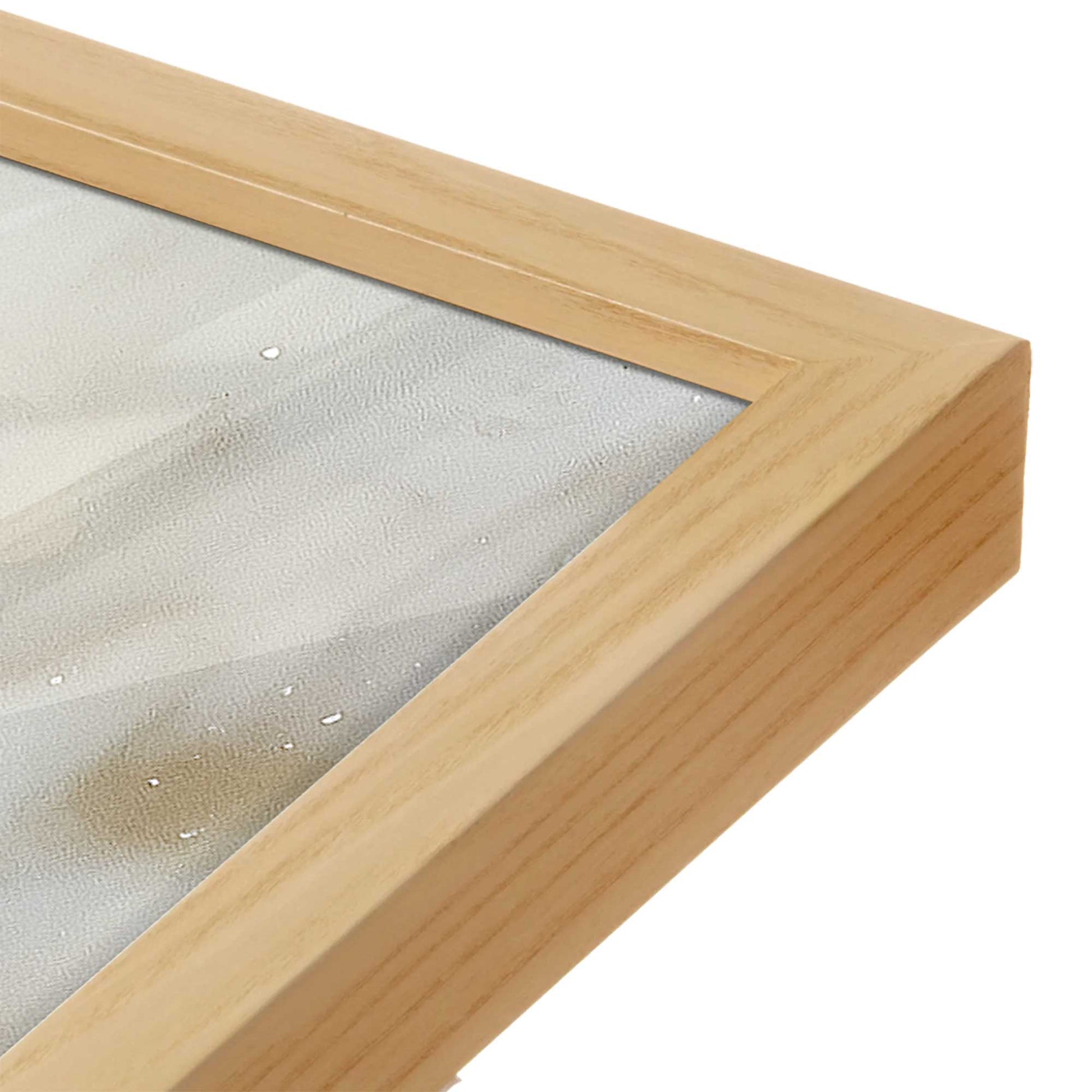 [Color:American Maple], Picture of art in a American Maple frame at an angle