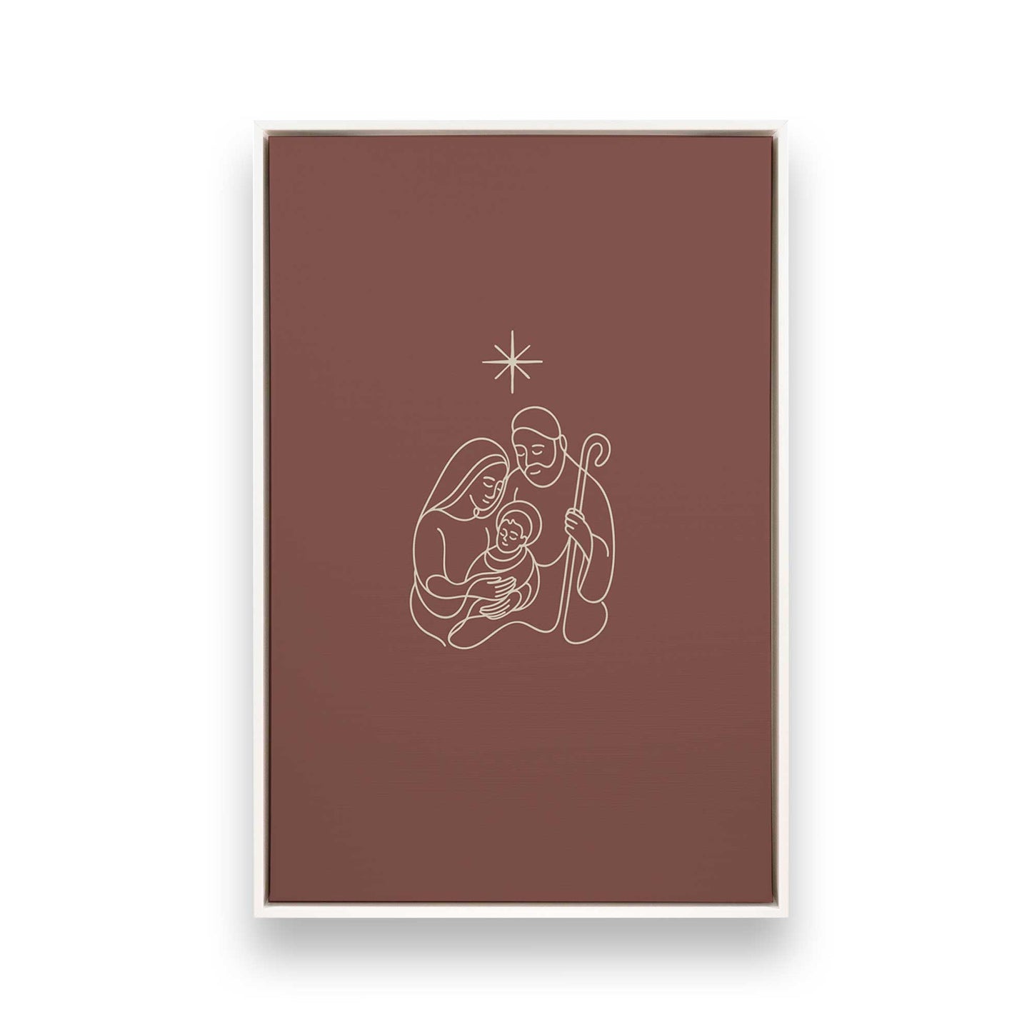 [Color:Opaque White], Picture of art in a White frame