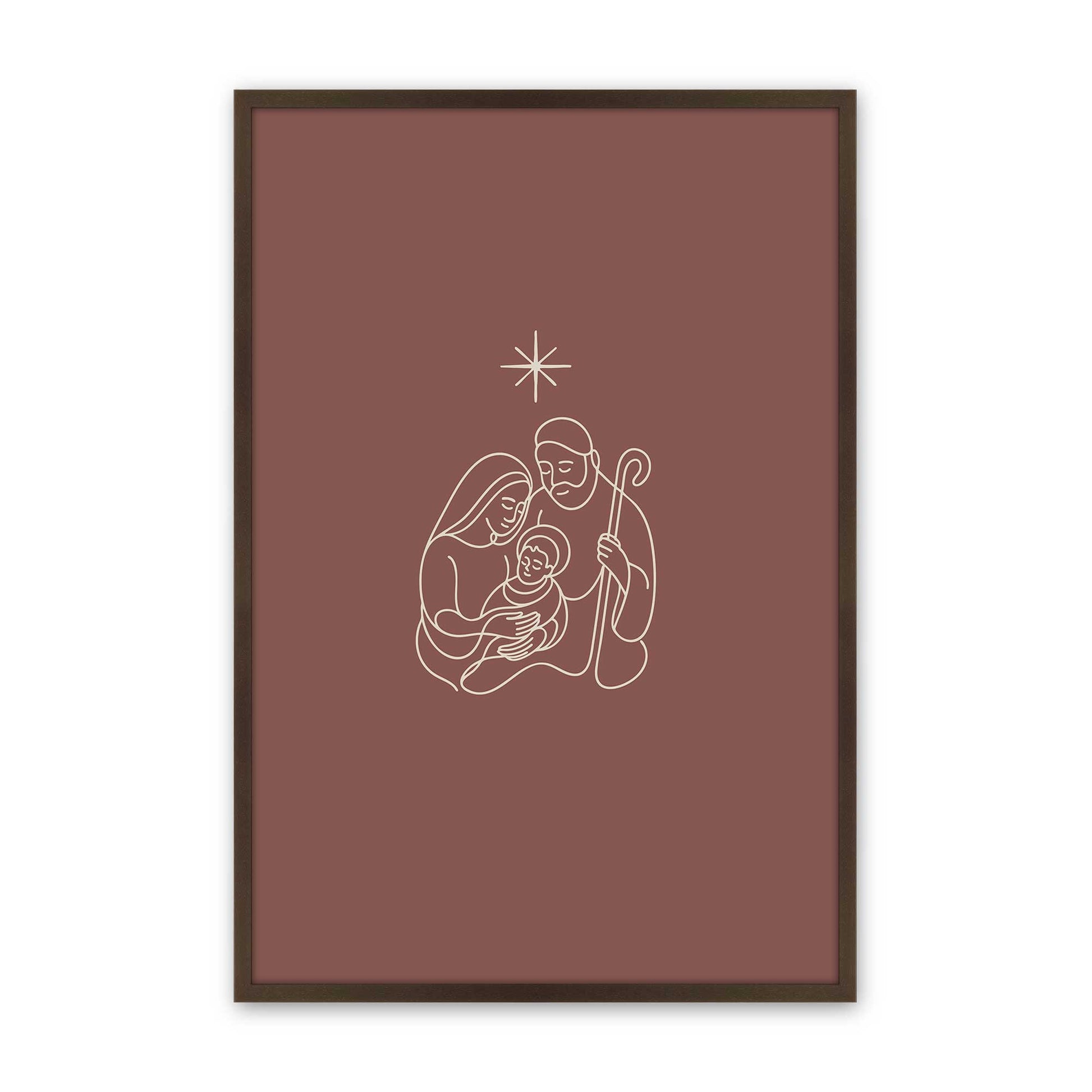 [Color:Belvinder Brown], Picture of art in a Belvinder Brown frame