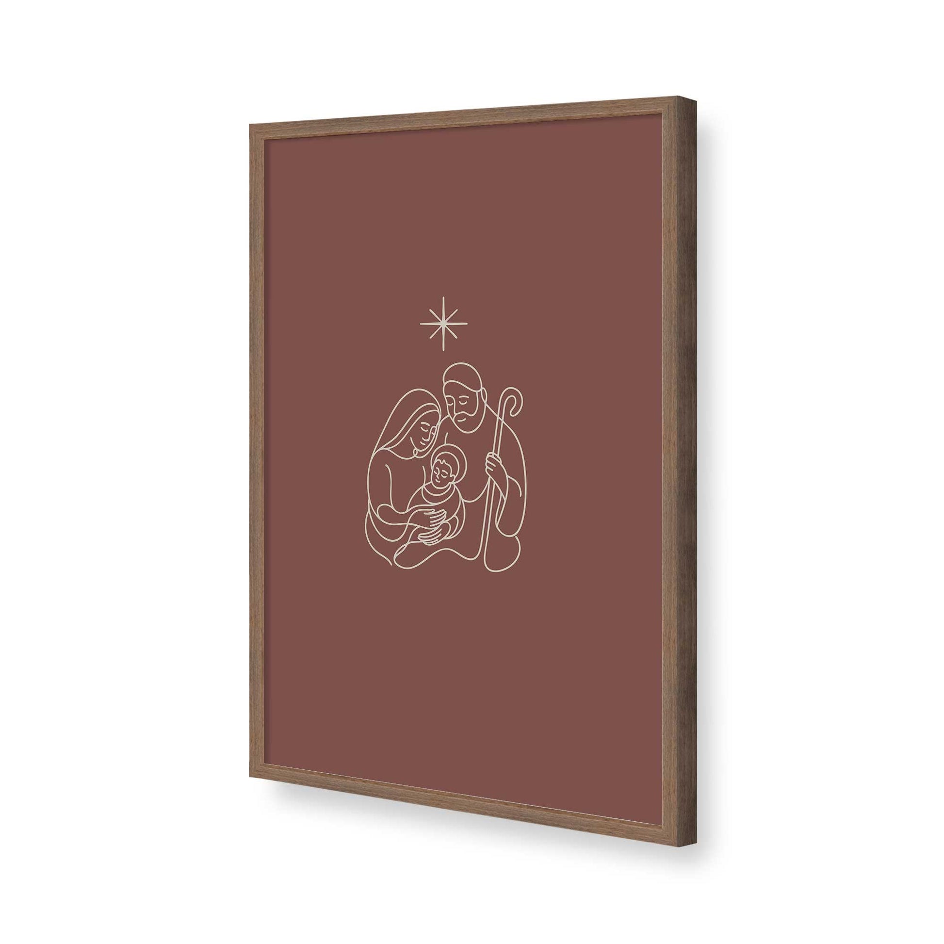 [Color:Walnut], Picture of art in a Walnut frame of the corner