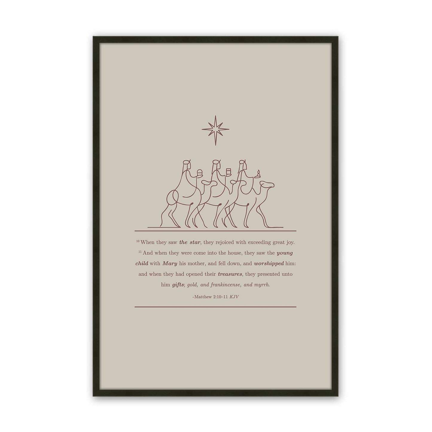 [Color:Satin Black], Picture of art in a Satin Black frame