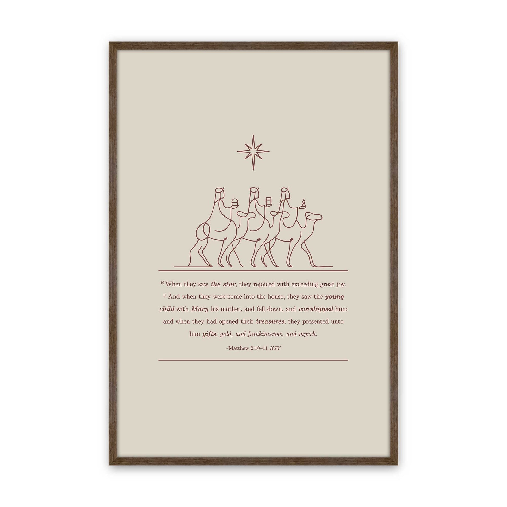 [Color:Walnut], Picture of art in a Walnut frame