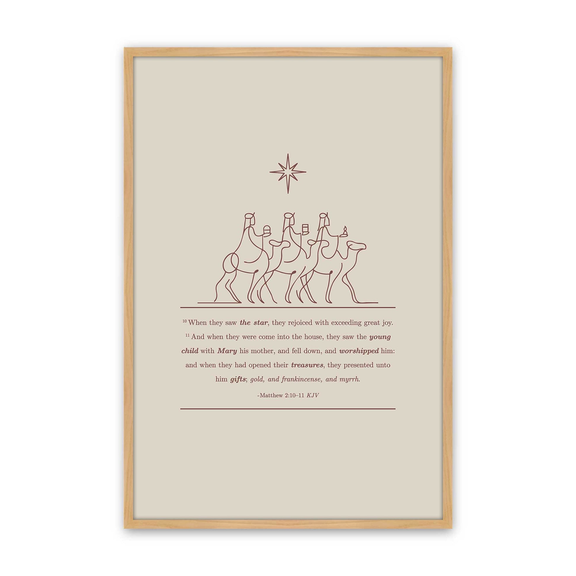 [Color:American Maple], Picture of art in a American Maple frame