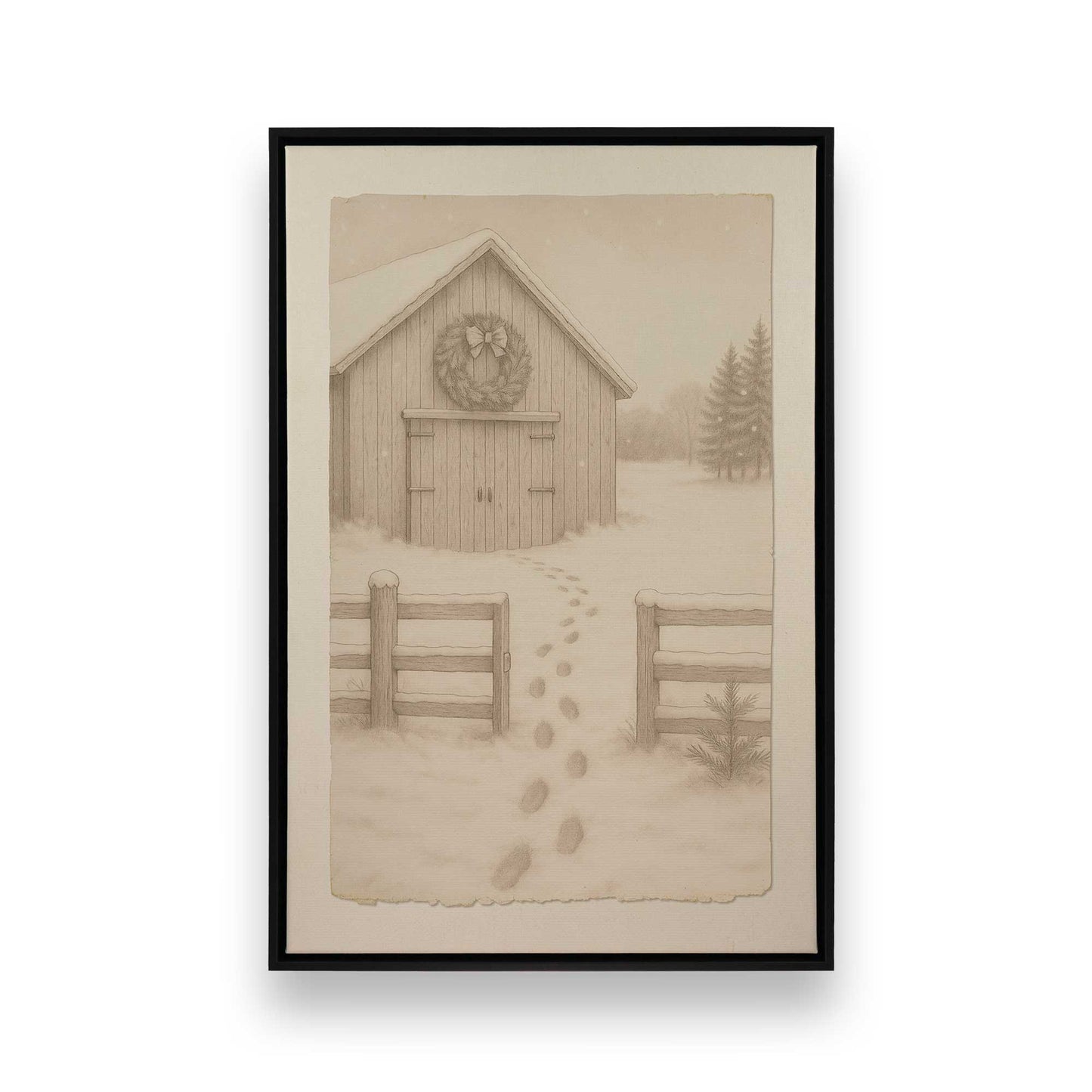 [Color:Satin Black], Picture of art in a Satin Black frame