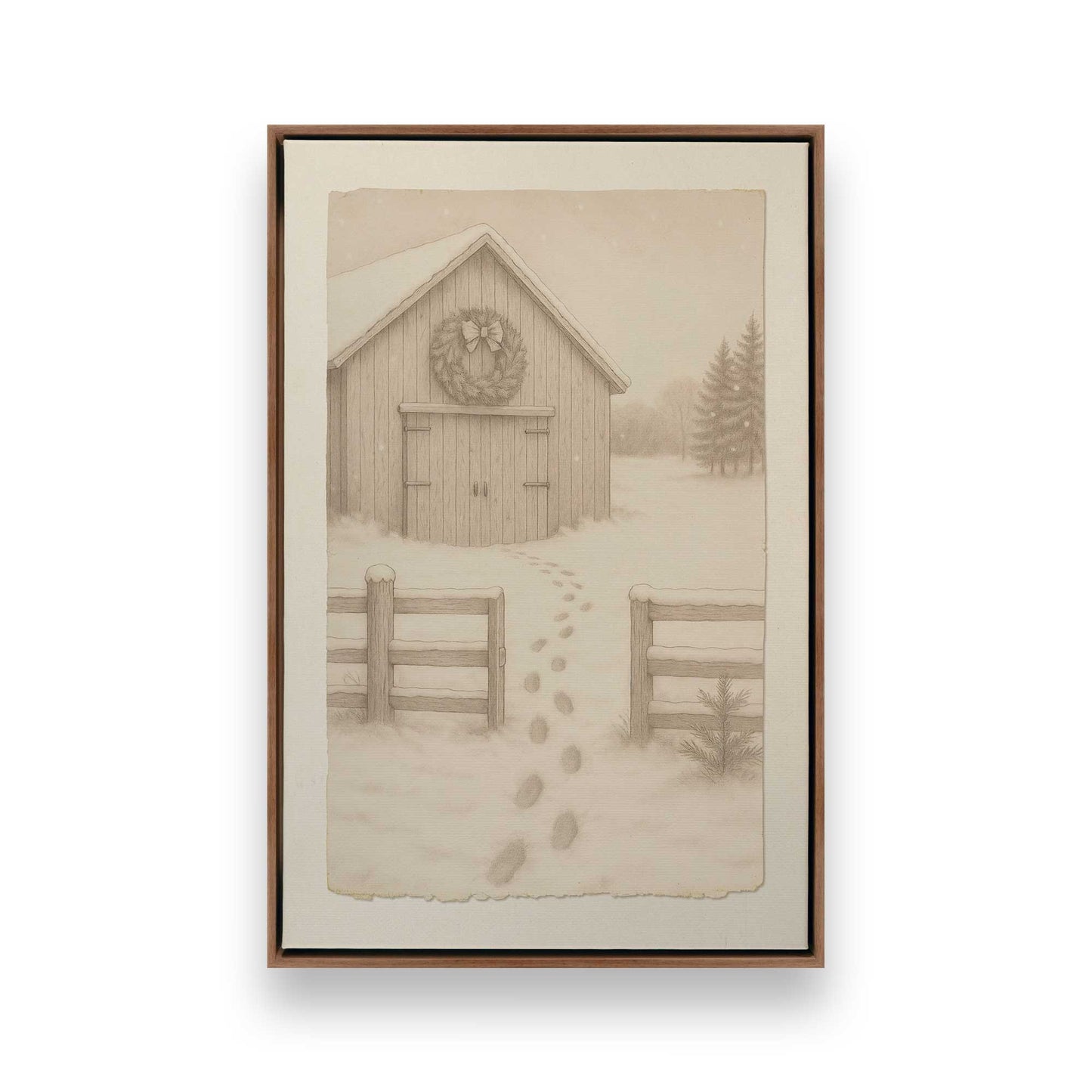 [Color:Walnut], Picture of art in a Walnut frame