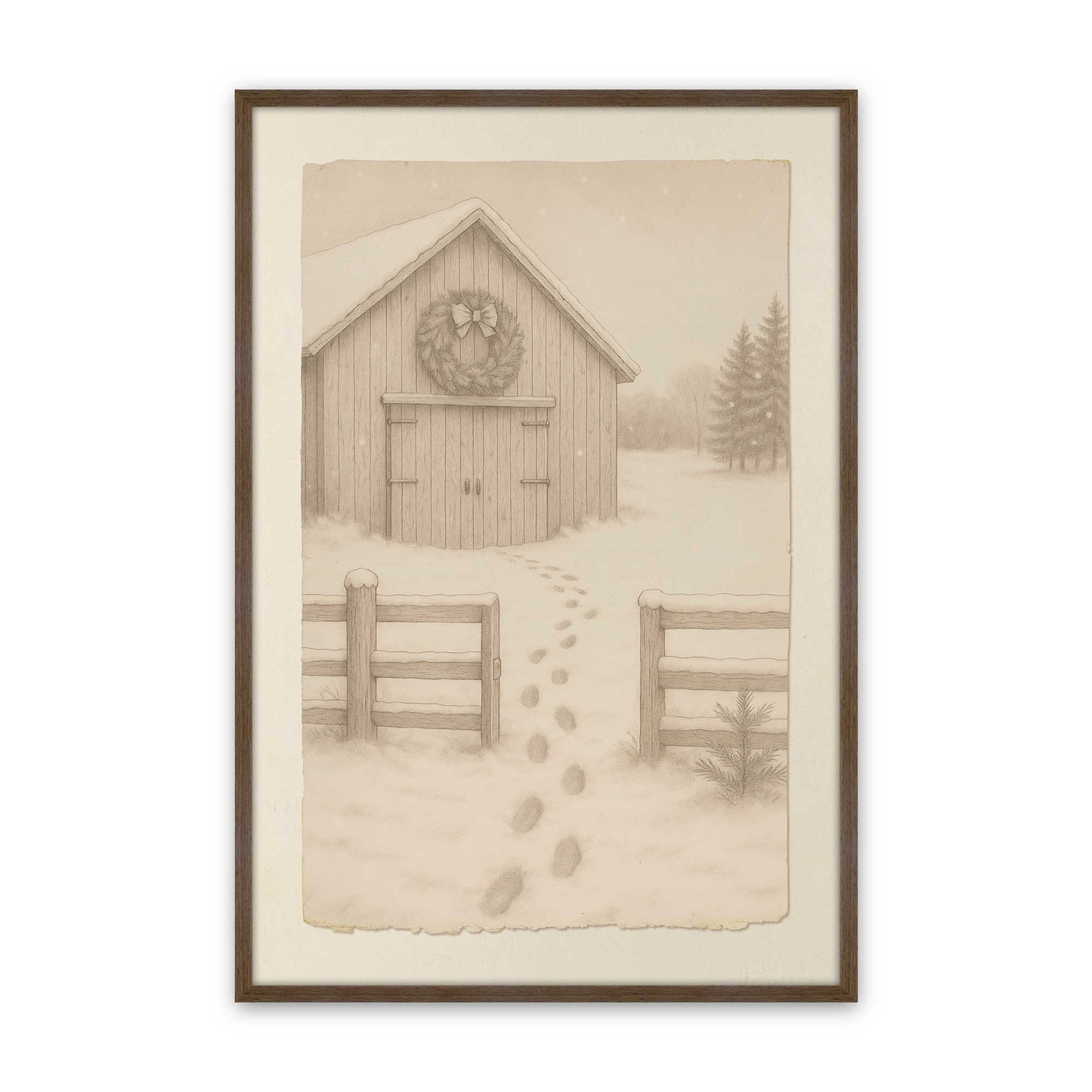 [Color:Walnut], Picture of art in a Walnut frame