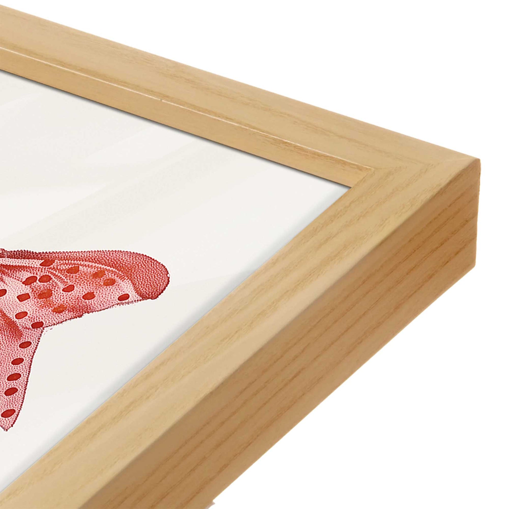 [Color:American Maple], Picture of art in a American Maple frame at an angle