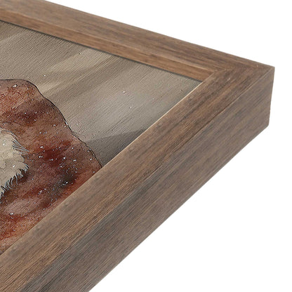 [Color:Walnut], Picture of art in a Walnut frame at an angle