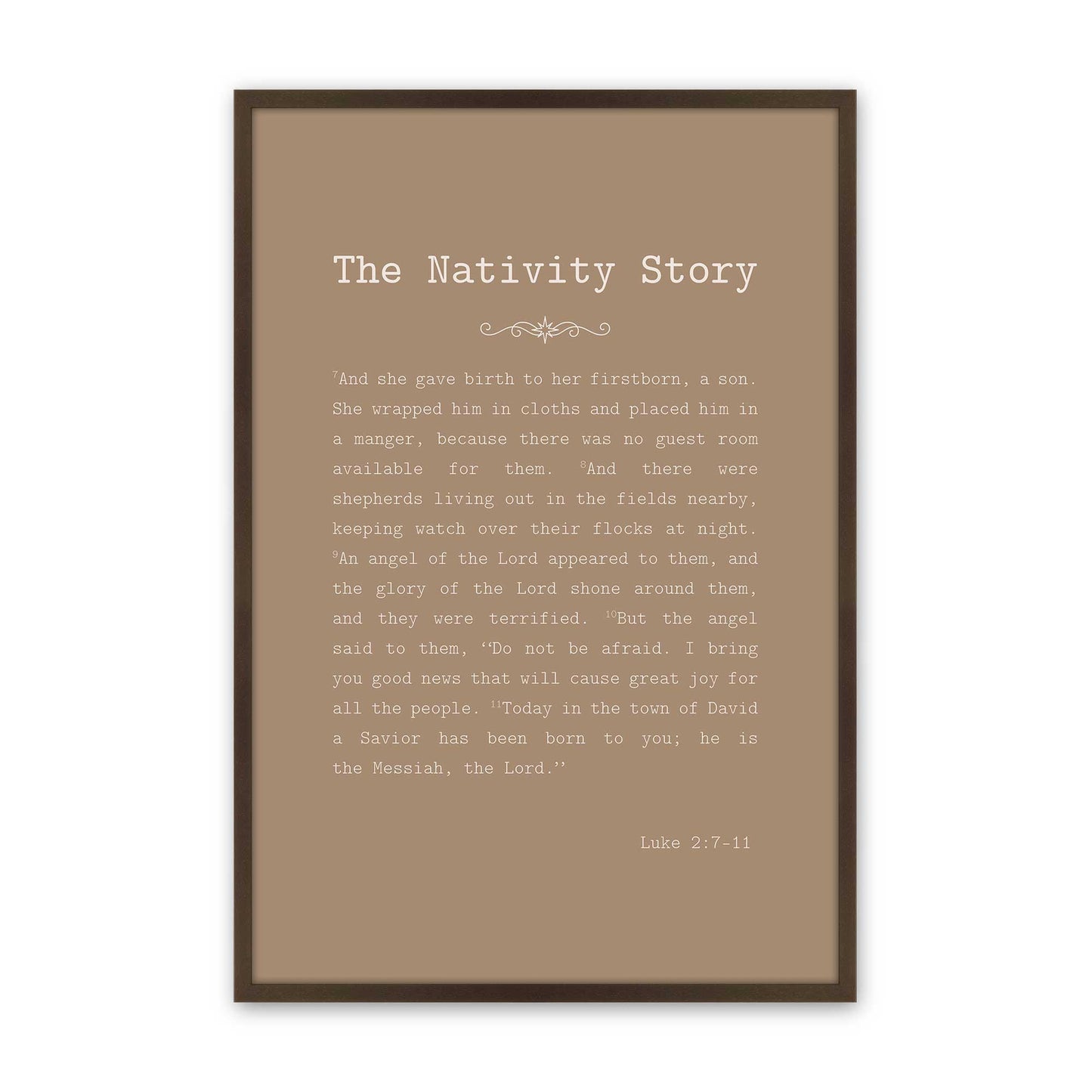 [Color:Brown], Picture of art in a Brown frame