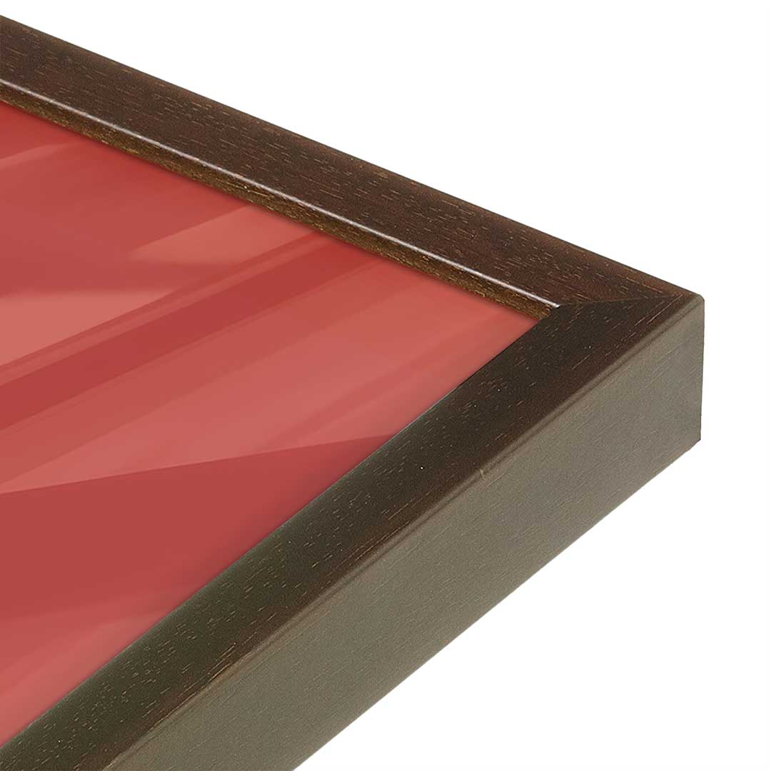[Color:Brown], Picture of art in a Brown frame at an angle