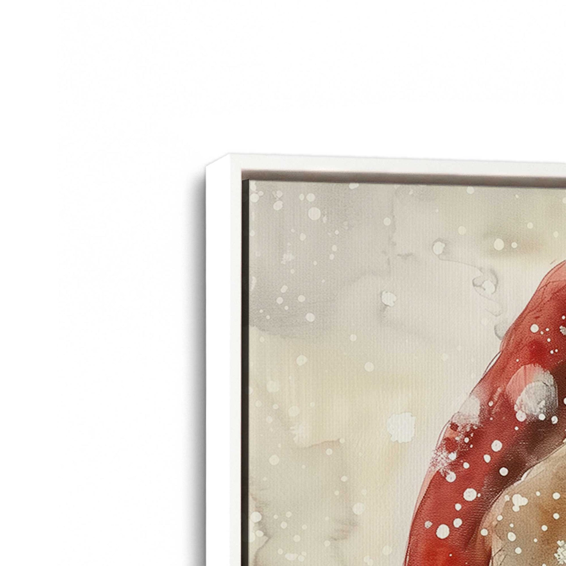 [Color:Opaque White], Picture of art in a White frame at an angle