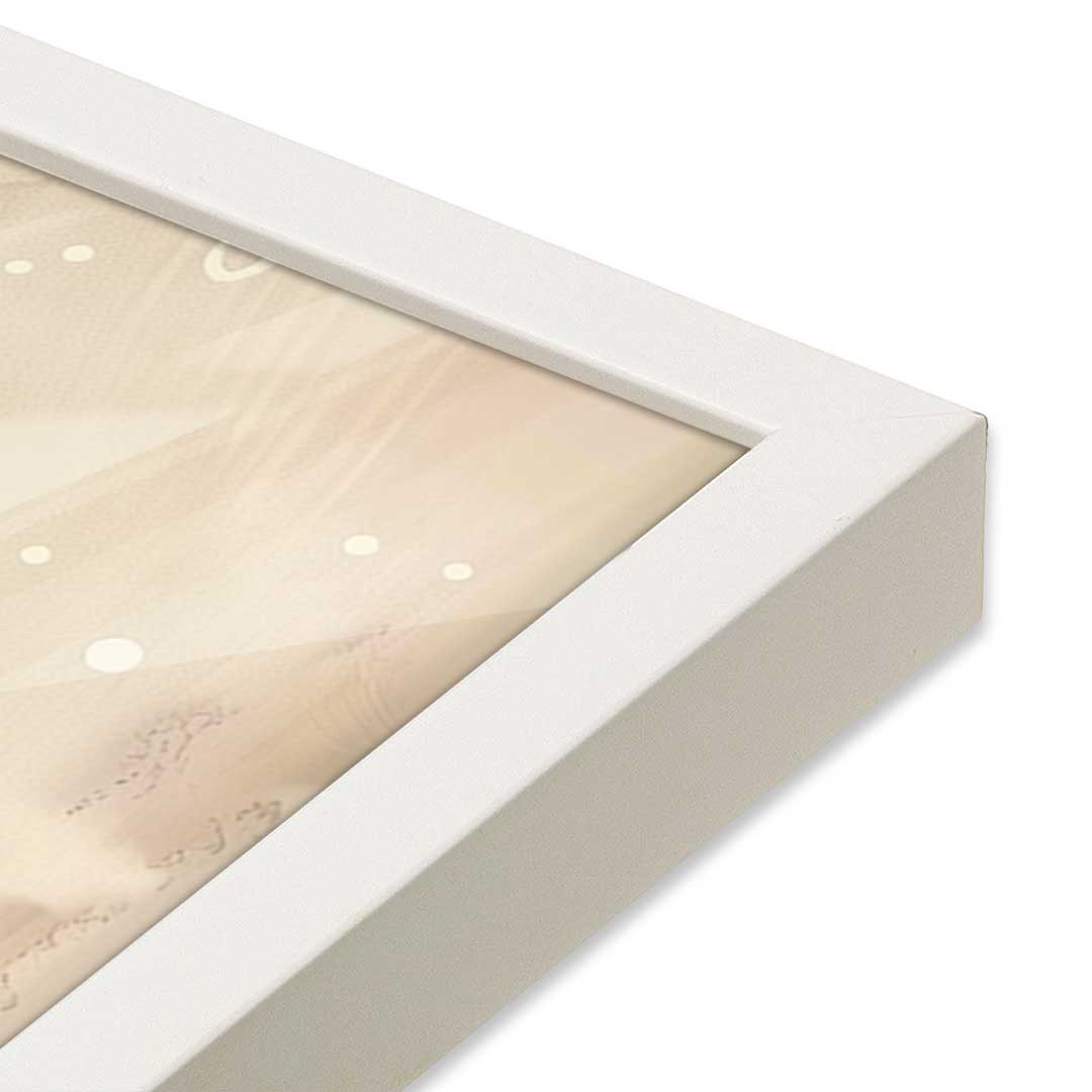 [Color:Opaque White], Picture of art in a Opaque White frame at an angle