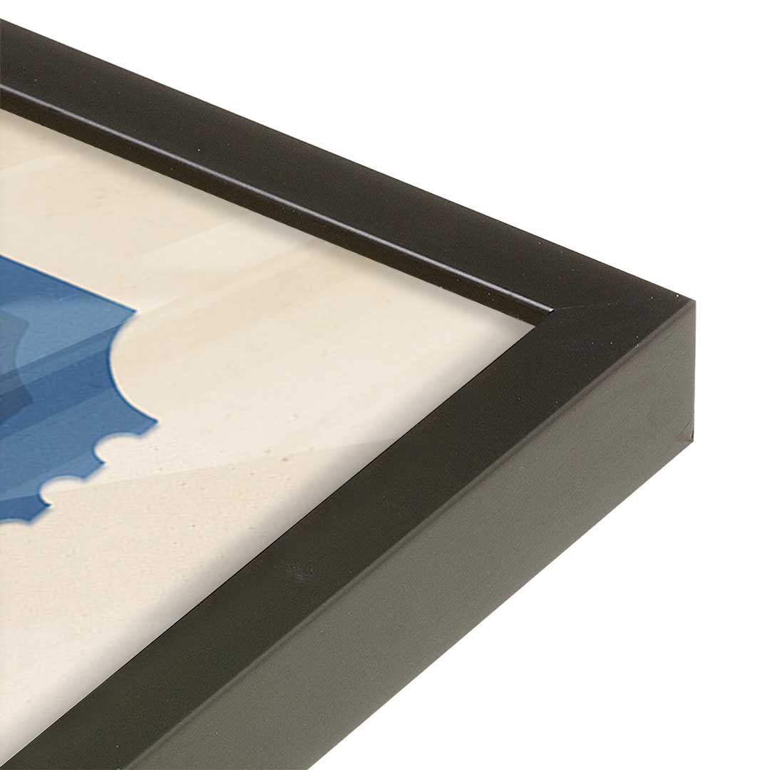 [Color:Satin Black], Picture of art in a Satin Black frame at an angle