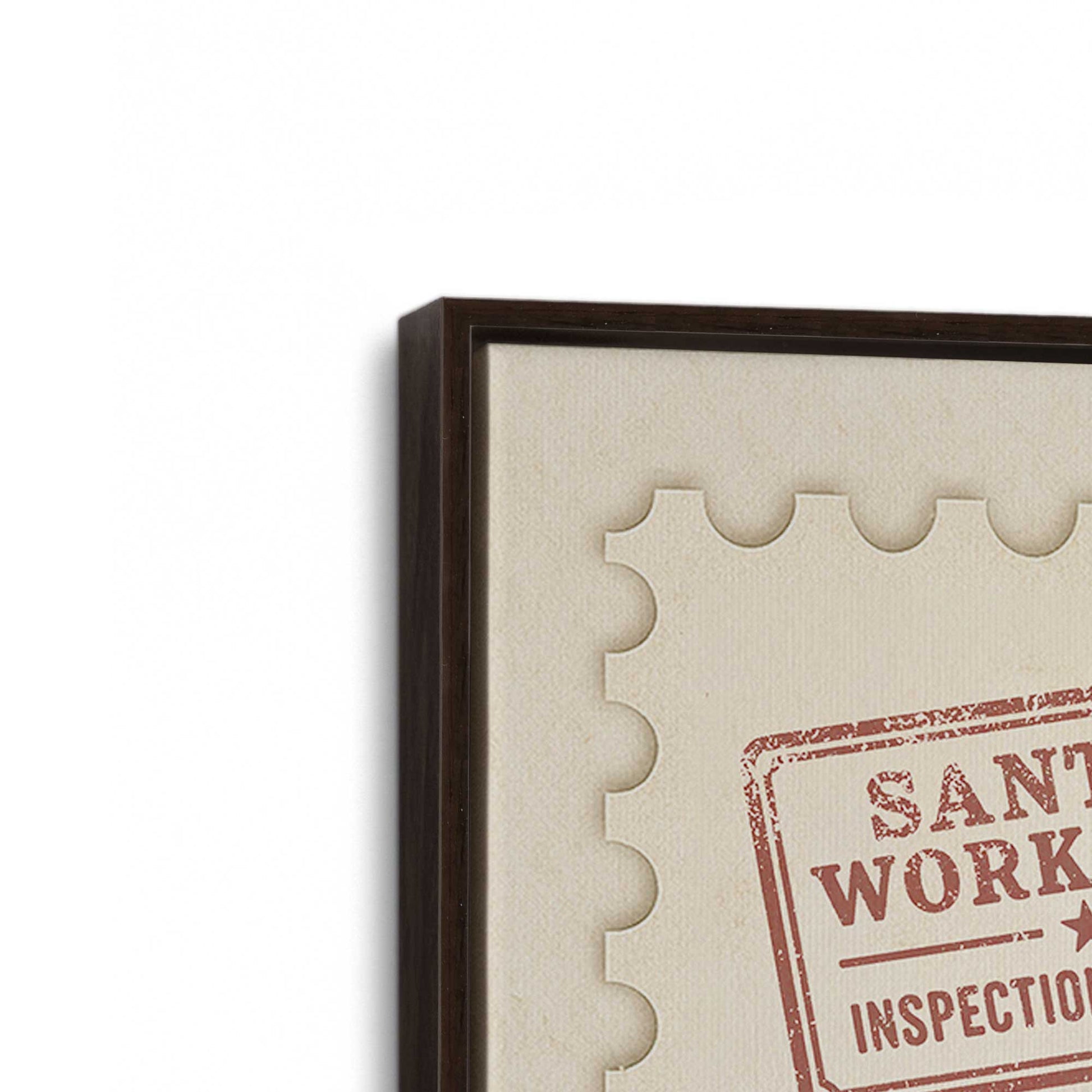 [Color:Espresso], Picture of art in a Espresso frame at an angle
