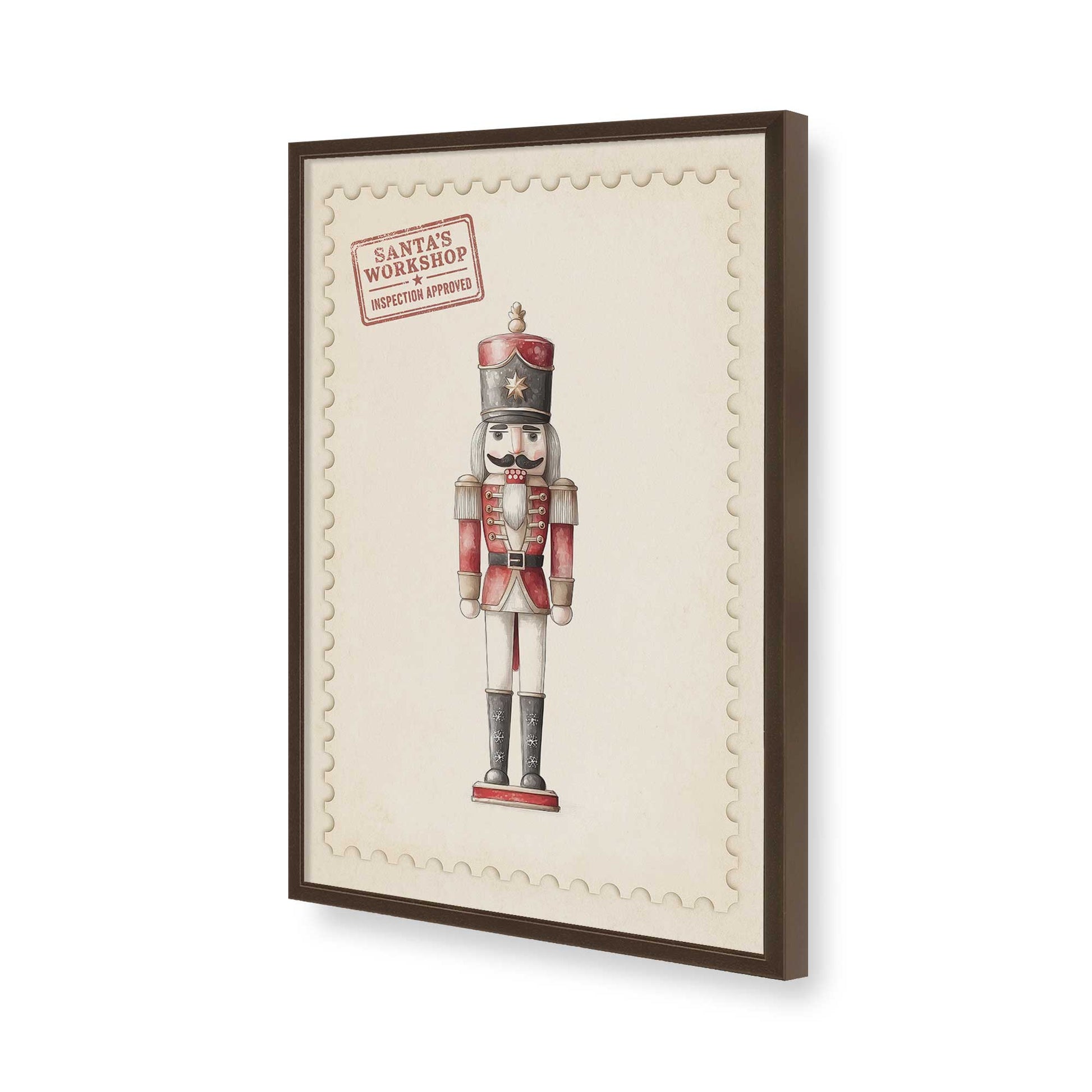 [Color:Brown], Picture of art in a Brown frame of the corner