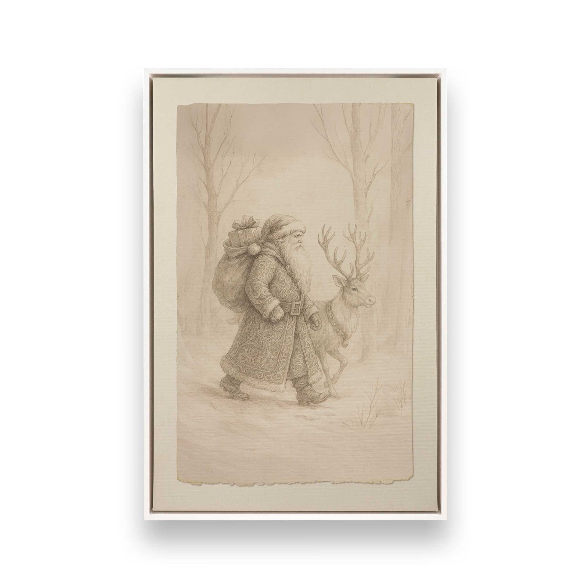 [Color:Opaque White], Picture of art in a White frame