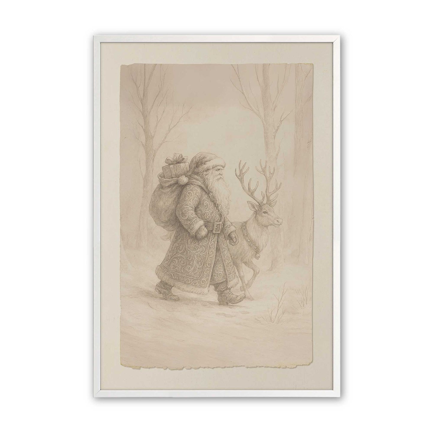 [Color:Opaque White], Picture of art in an Opaque White frame