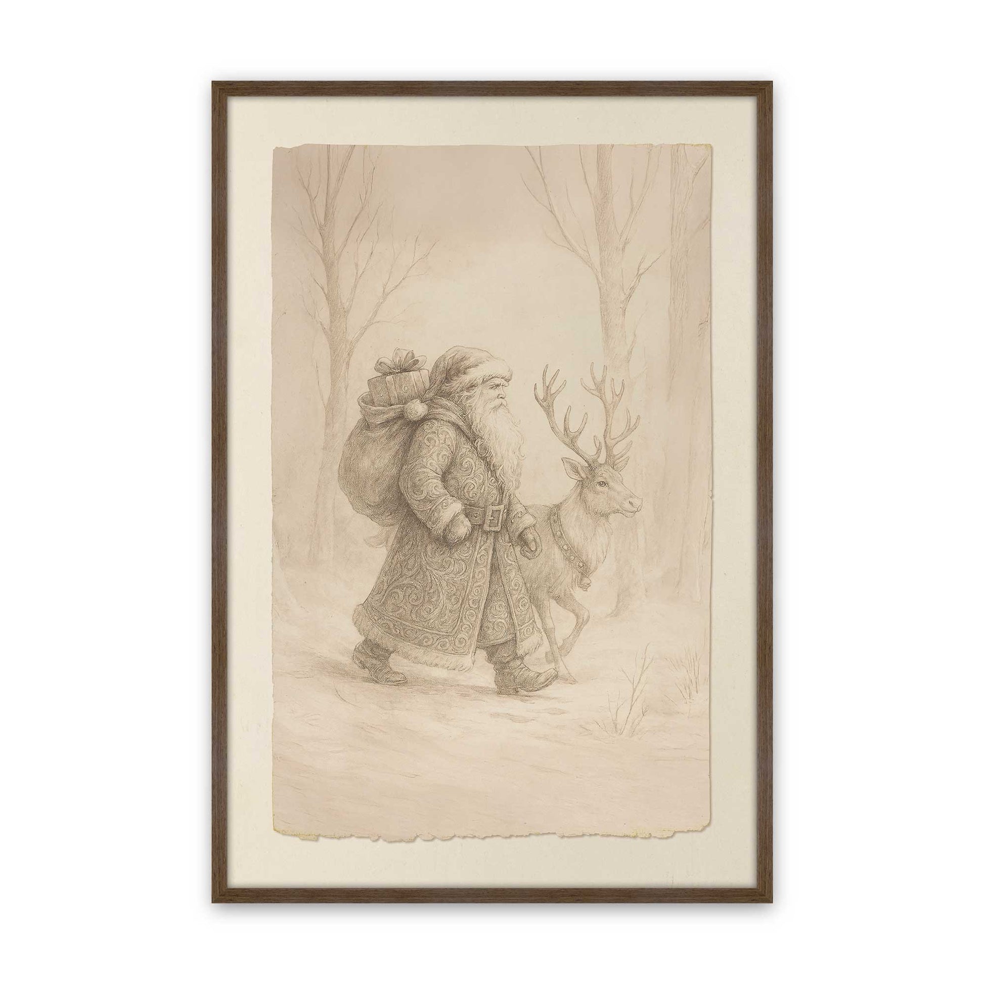 [Color:Walnut], Picture of art in a Walnut frame